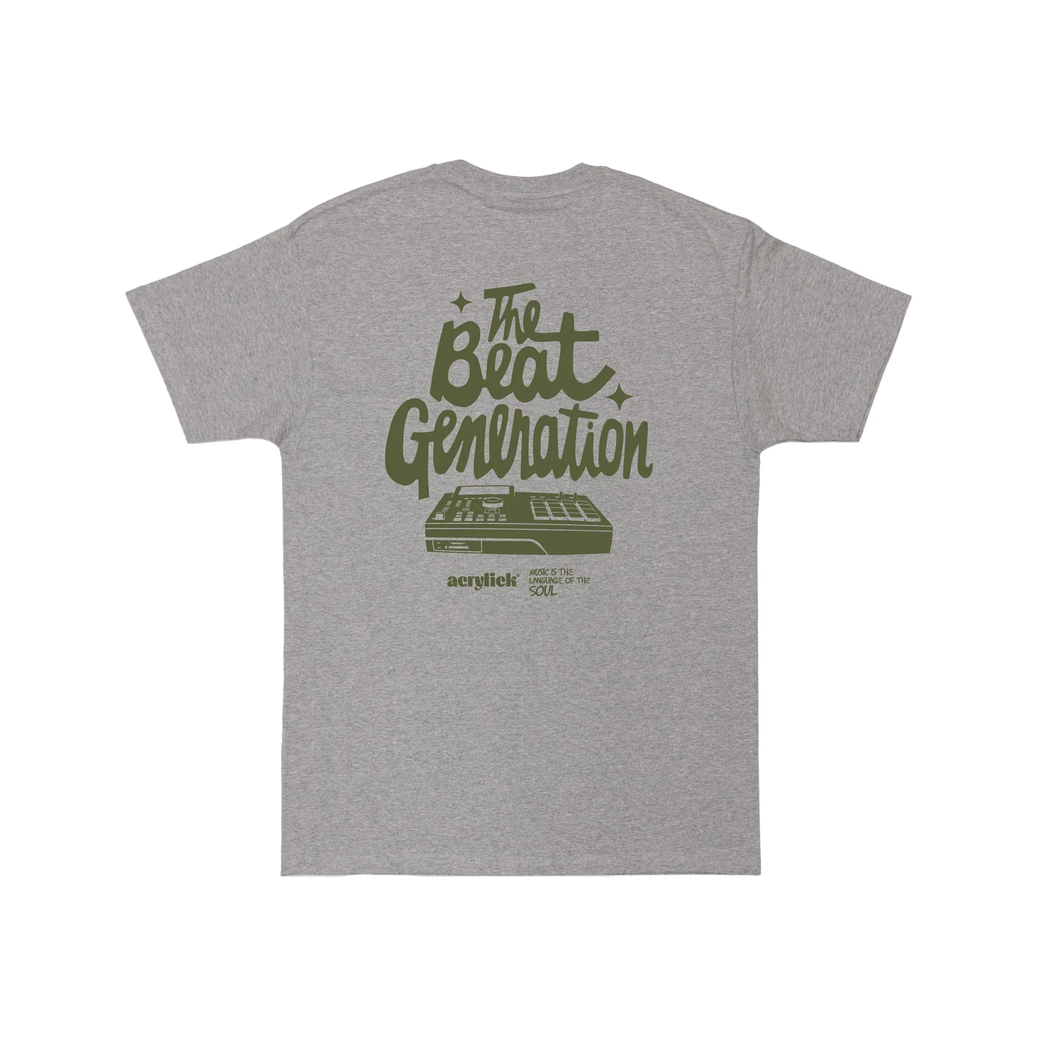 Acrylick Beat Generation Tee, Heather Grey - Image 2
