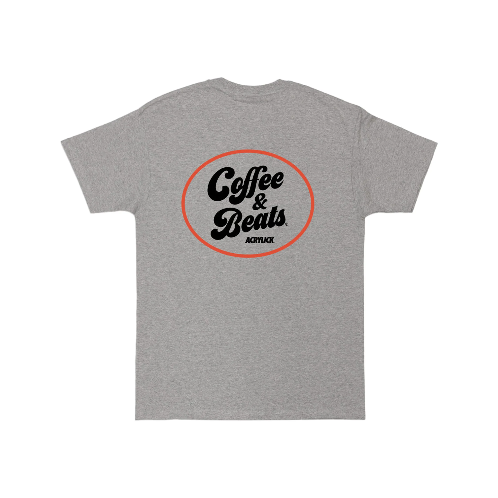 Acrylick Coffee & Beats Tee, Heather Grey - Image 2
