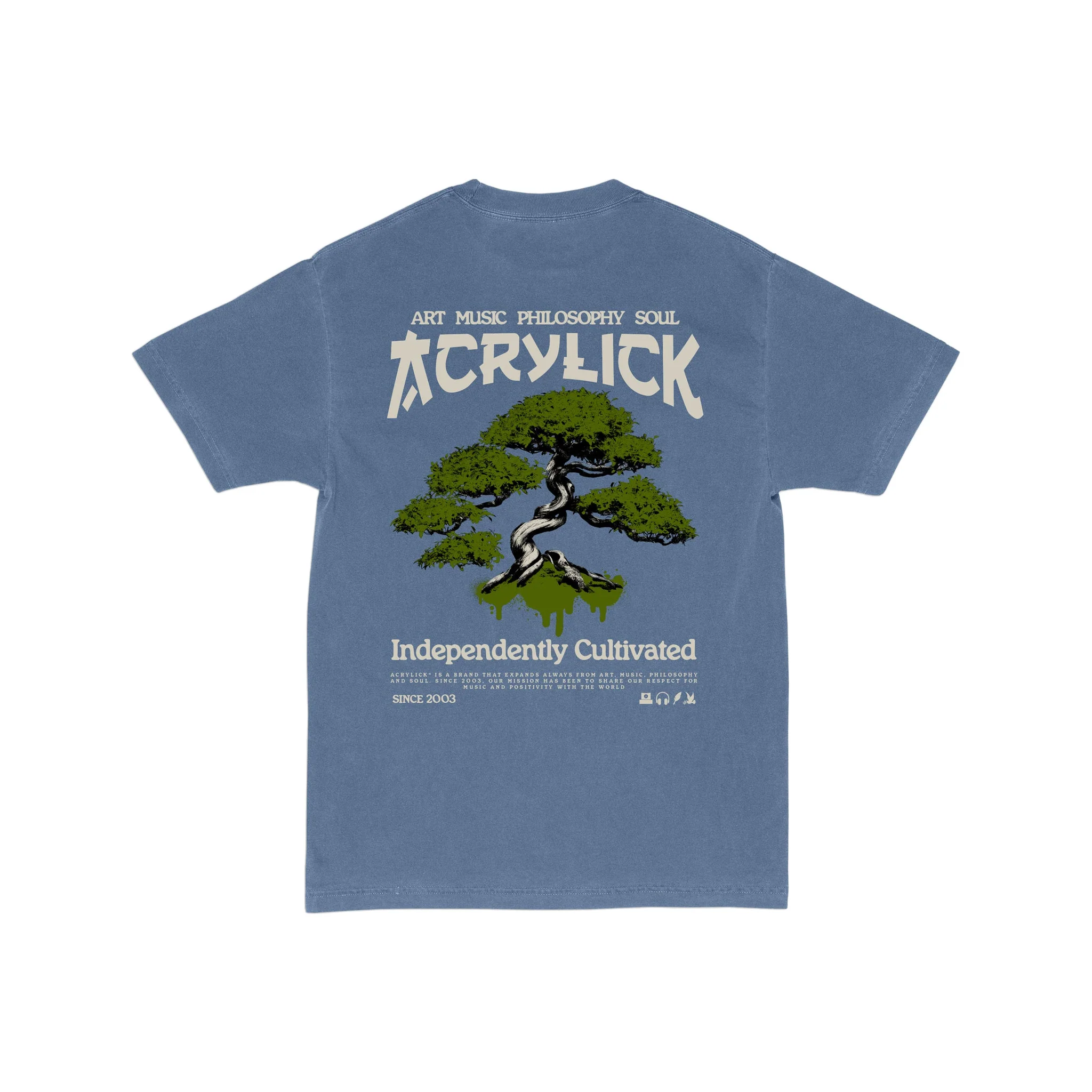 Acrylick Garden Tee, Faded Blue - Image 2