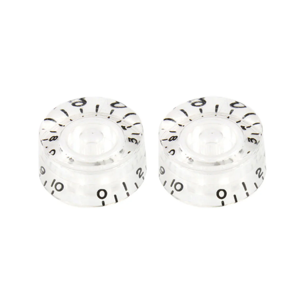 Allparts PK-0130-031 Clear Vintage Style Speed Knobs, Set of 2