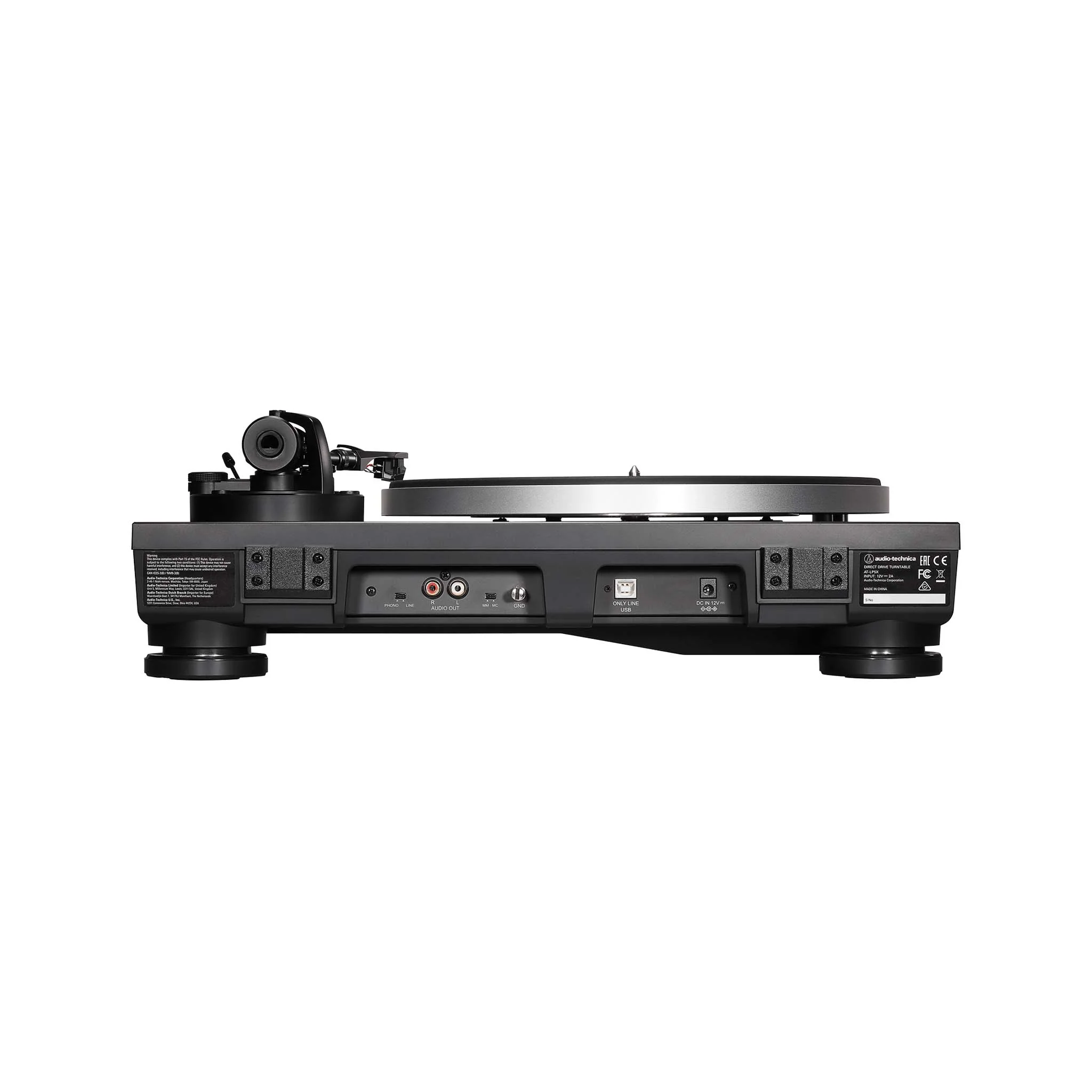 Audio-Technica AT-LP5X Fully Manual Direct Drive Turntable, Black - Image 4