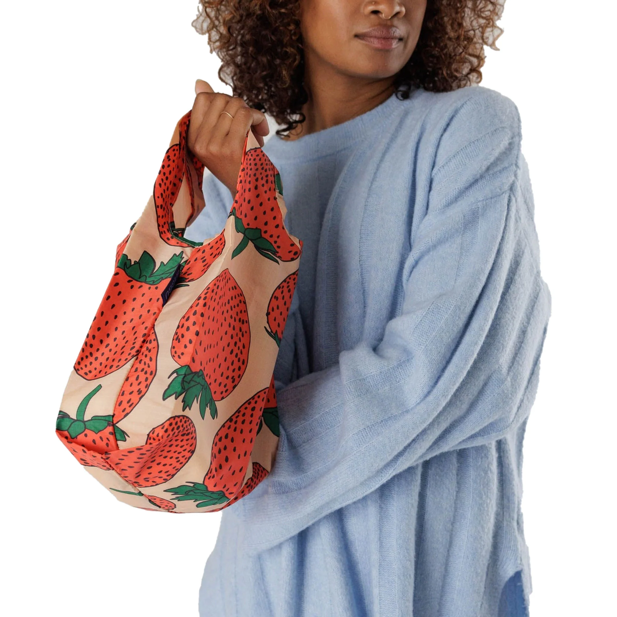Baggu Baby Shopper Bag, Strawberry - Image 2