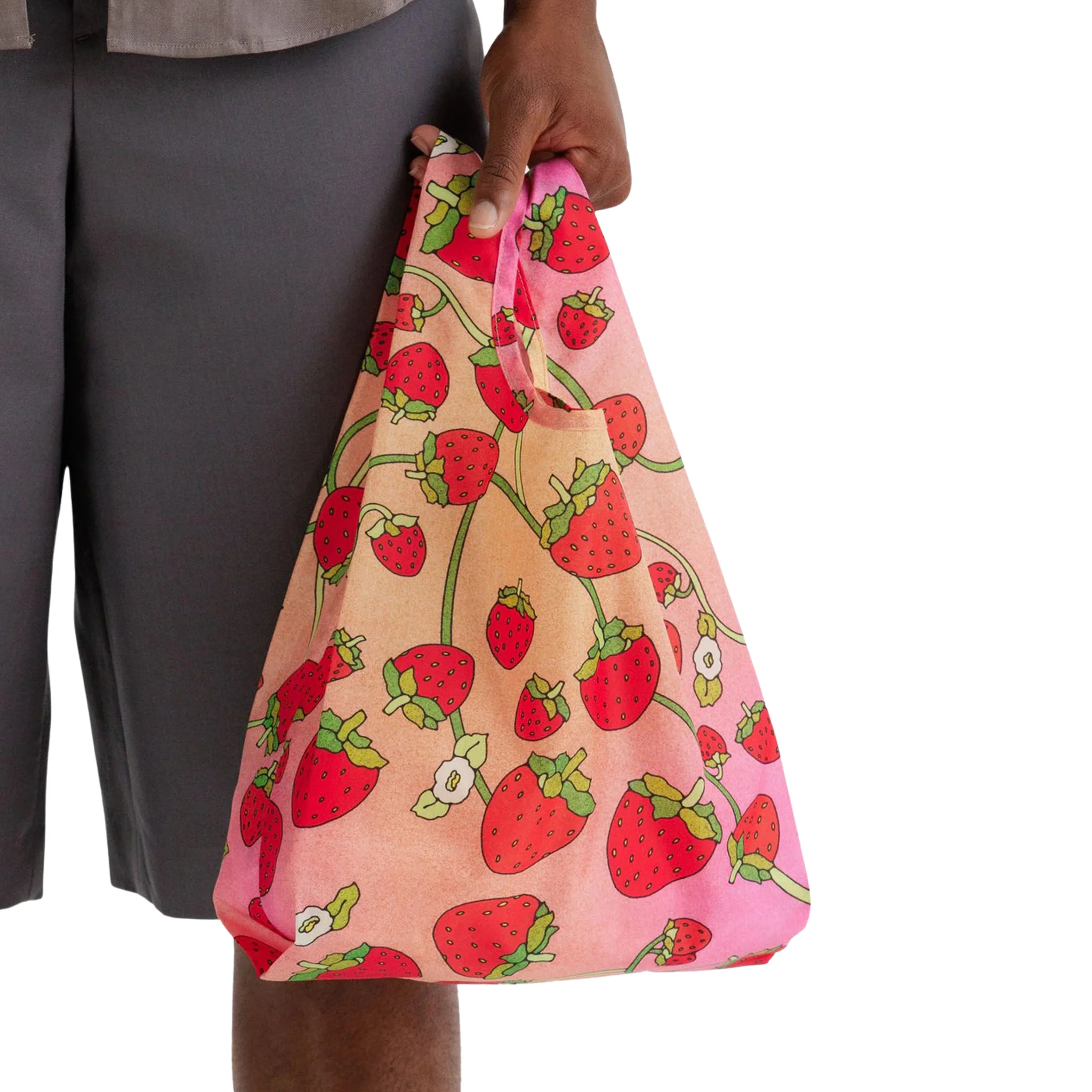 Baggu Baby Shopper Bag, Strawberry Blossom - Image 2