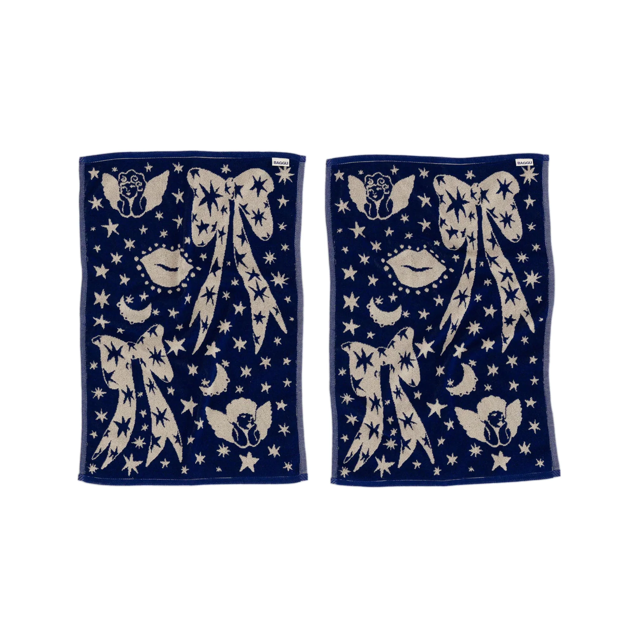 Baggu Hand Towel, Cherub Bows, Set of 2 - Image 2