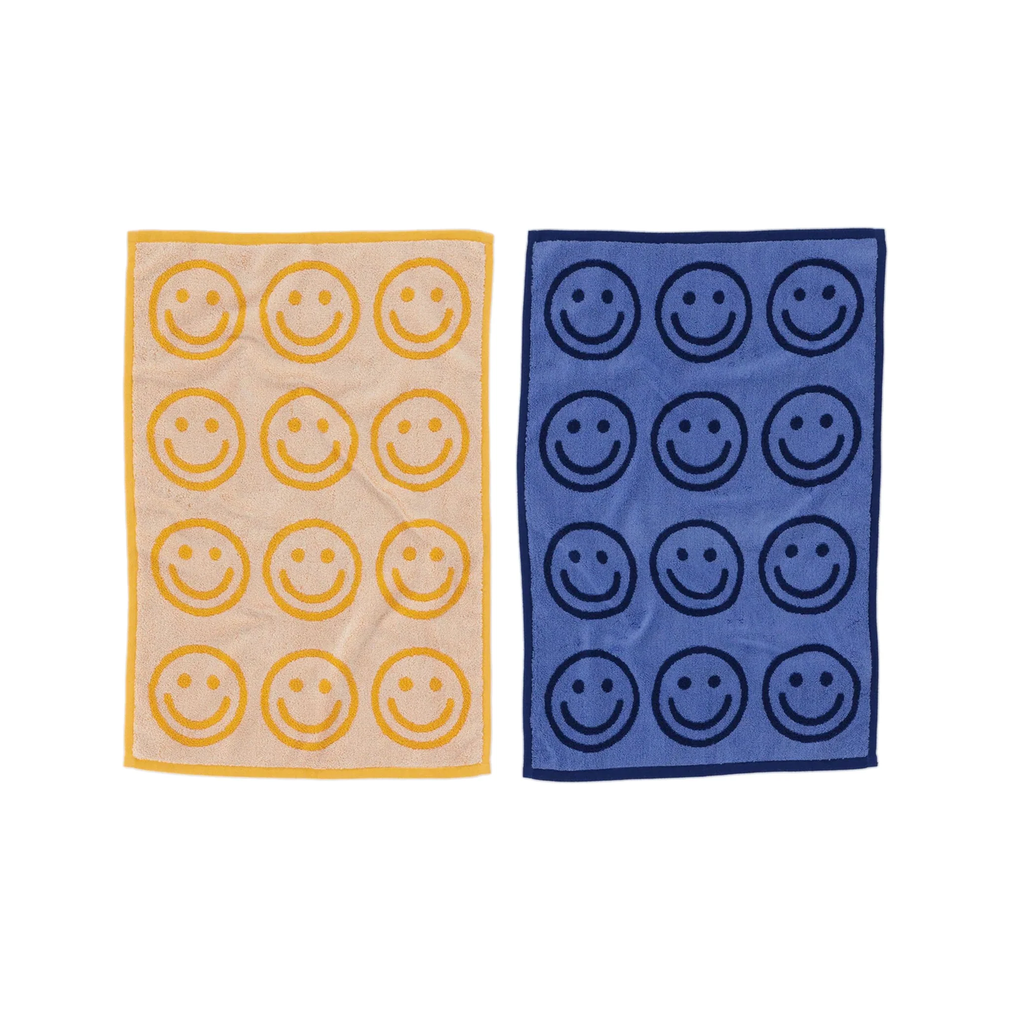 Baggu Hand Towel, Happy Blue Marigold, Set of 2
