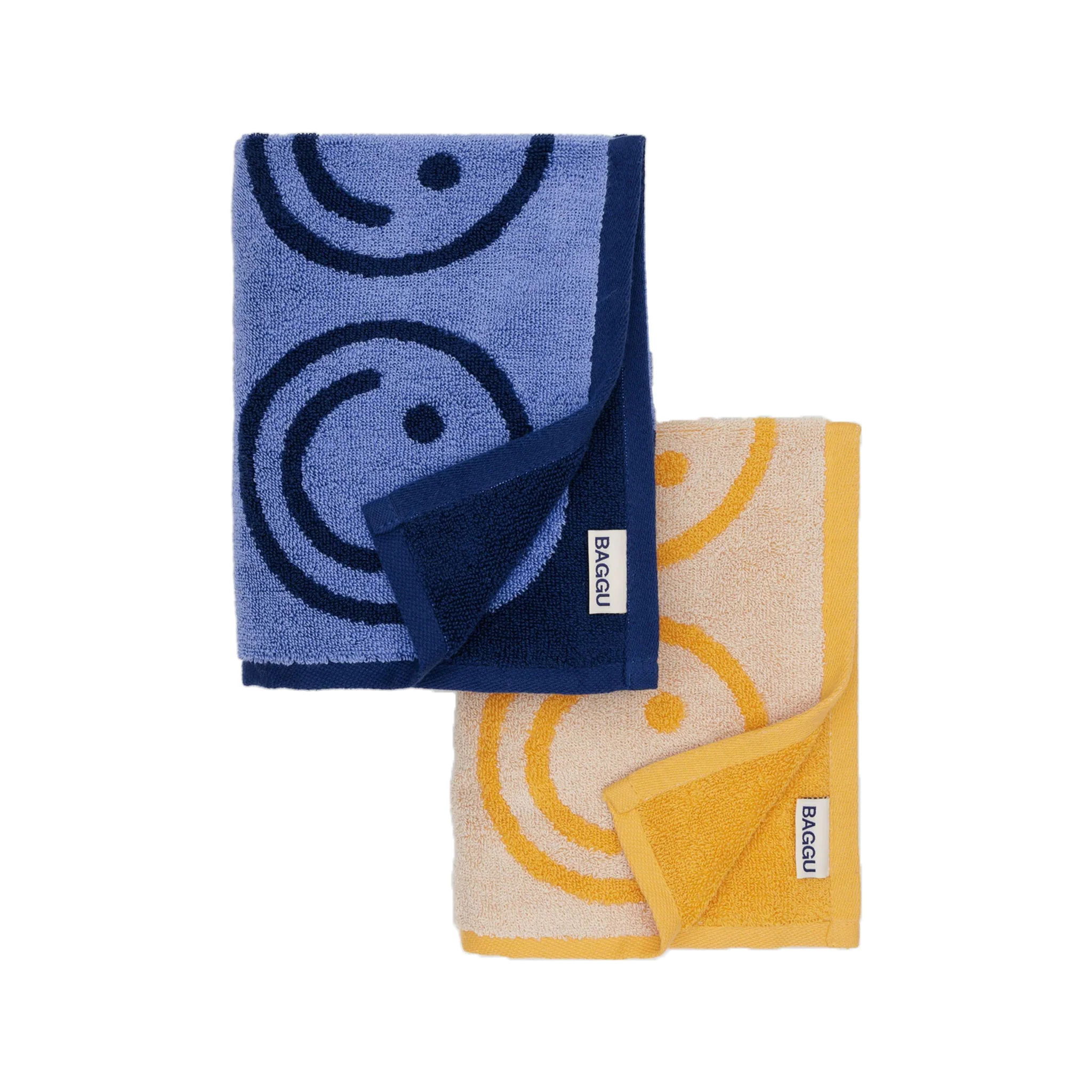 Baggu Hand Towel, Happy Blue Marigold, Set of 2 - Image 3