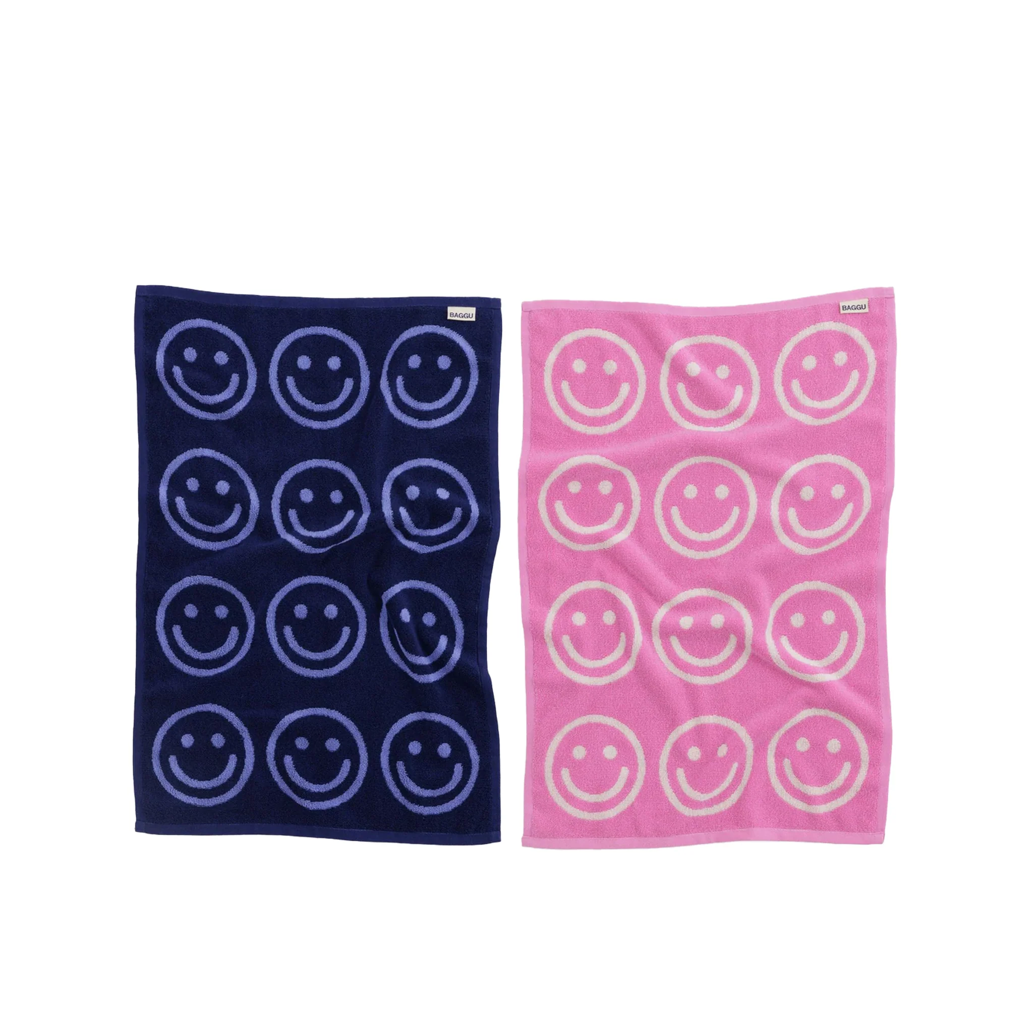 Baggu Hand Towel, Happy Pink Blue, Set of 2 - Image 3