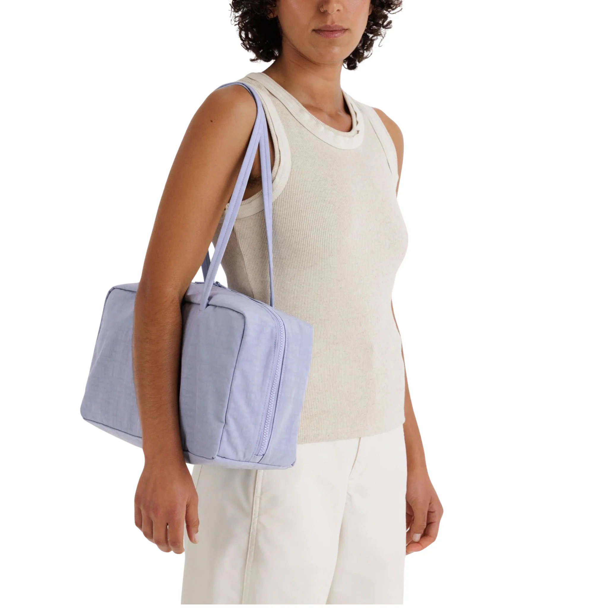 Baggu Medium Nylon Bowler Bag, Mist - Image 2