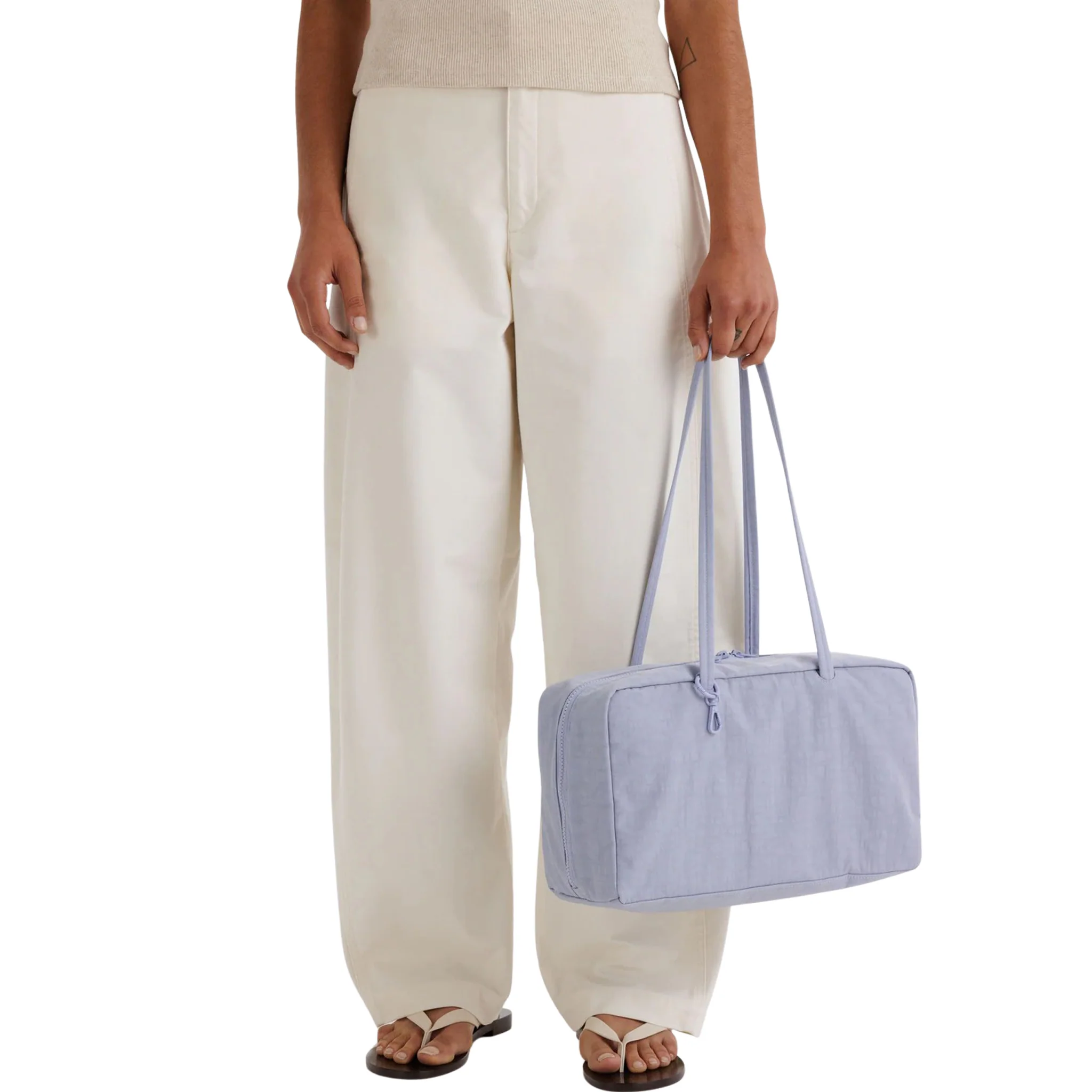 Baggu Medium Nylon Bowler Bag, Mist - Image 3