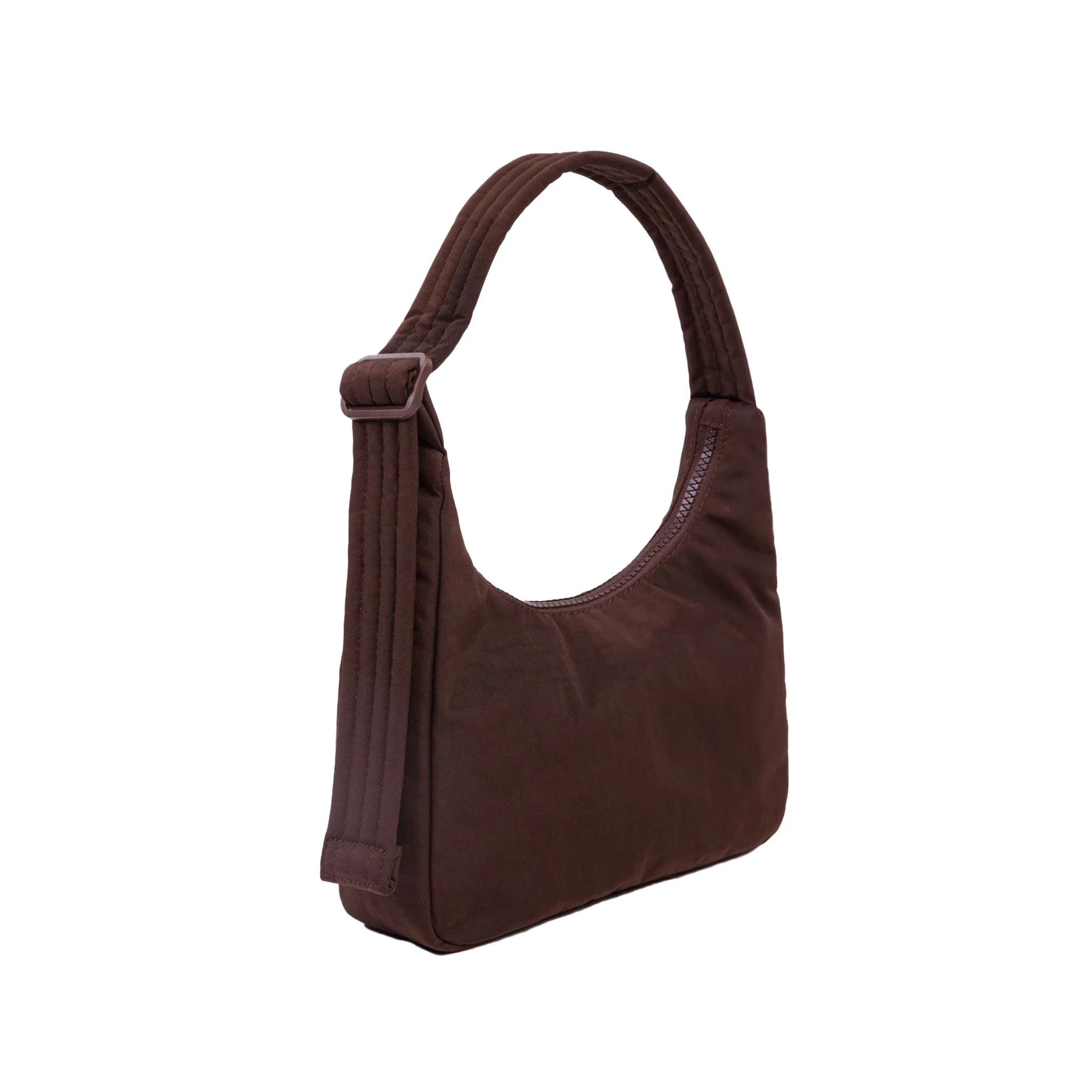 Baggu Mini Nylon Shoulder Bag, Coffee - Image 3