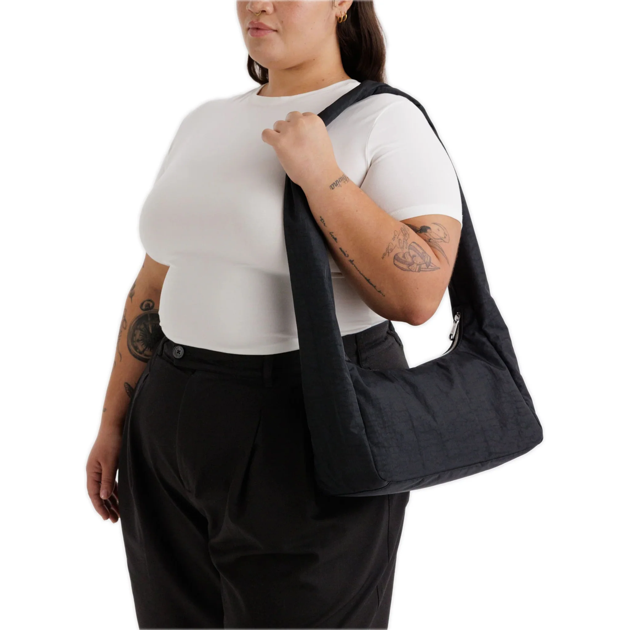 Baggu Nylon Meringue Bag, Black - Image 2