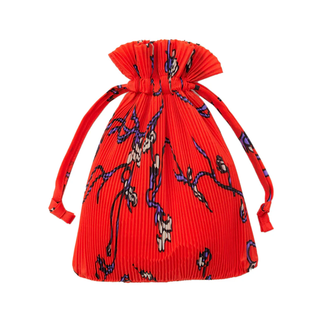 Baggu Pleated Bag, Red Snapdragon - Image 2