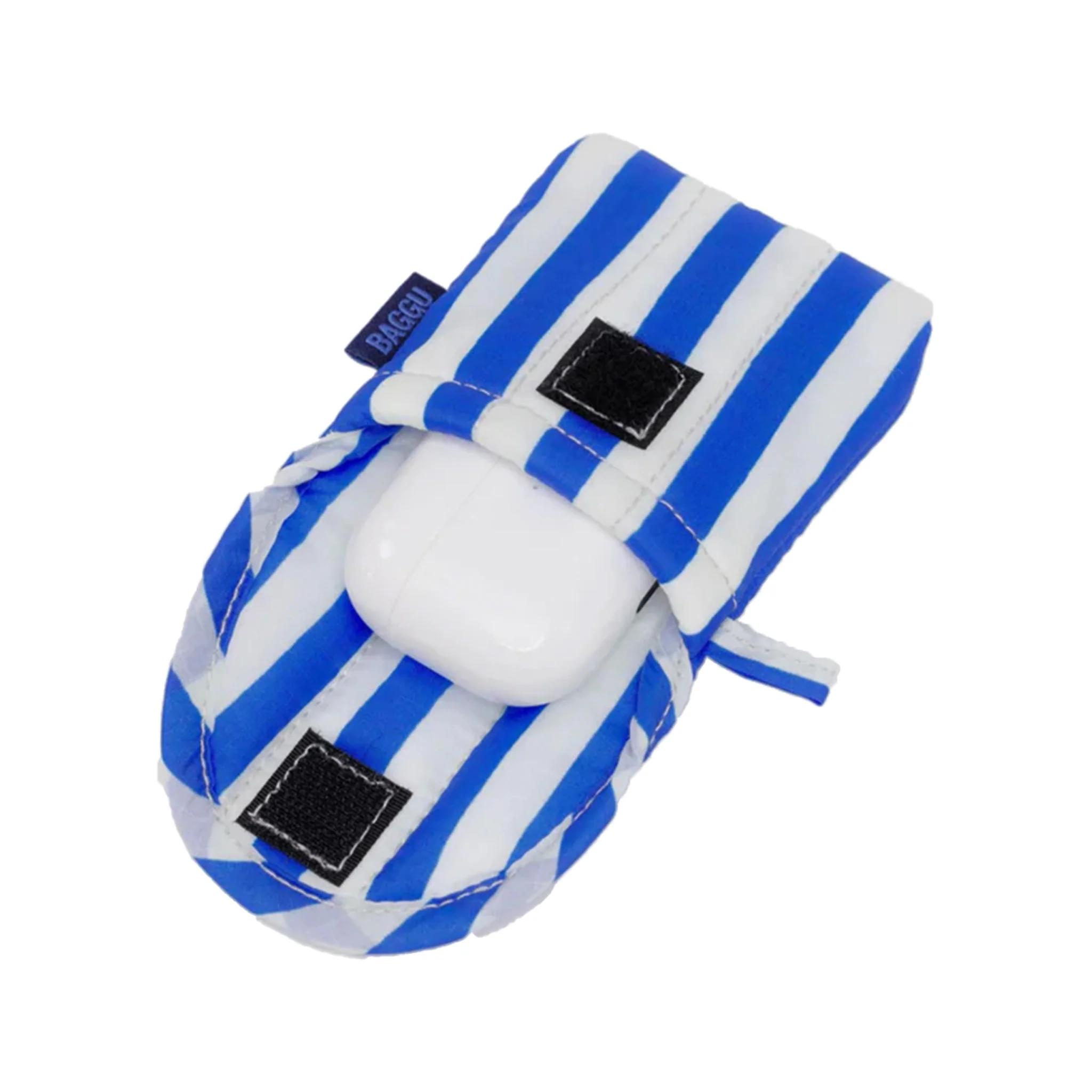 Baggu Puffy Earbuds Case, Blue Painted Stripe - Image 2