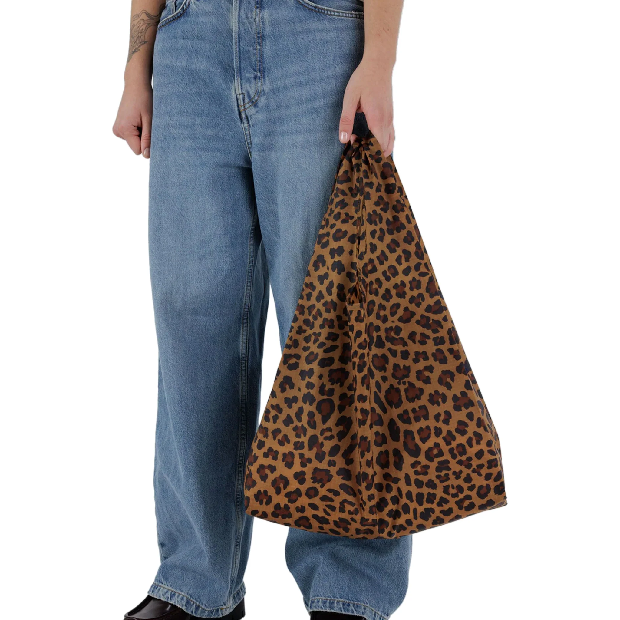 Baggu Standard Shopper Bag, Leopard - Image 3