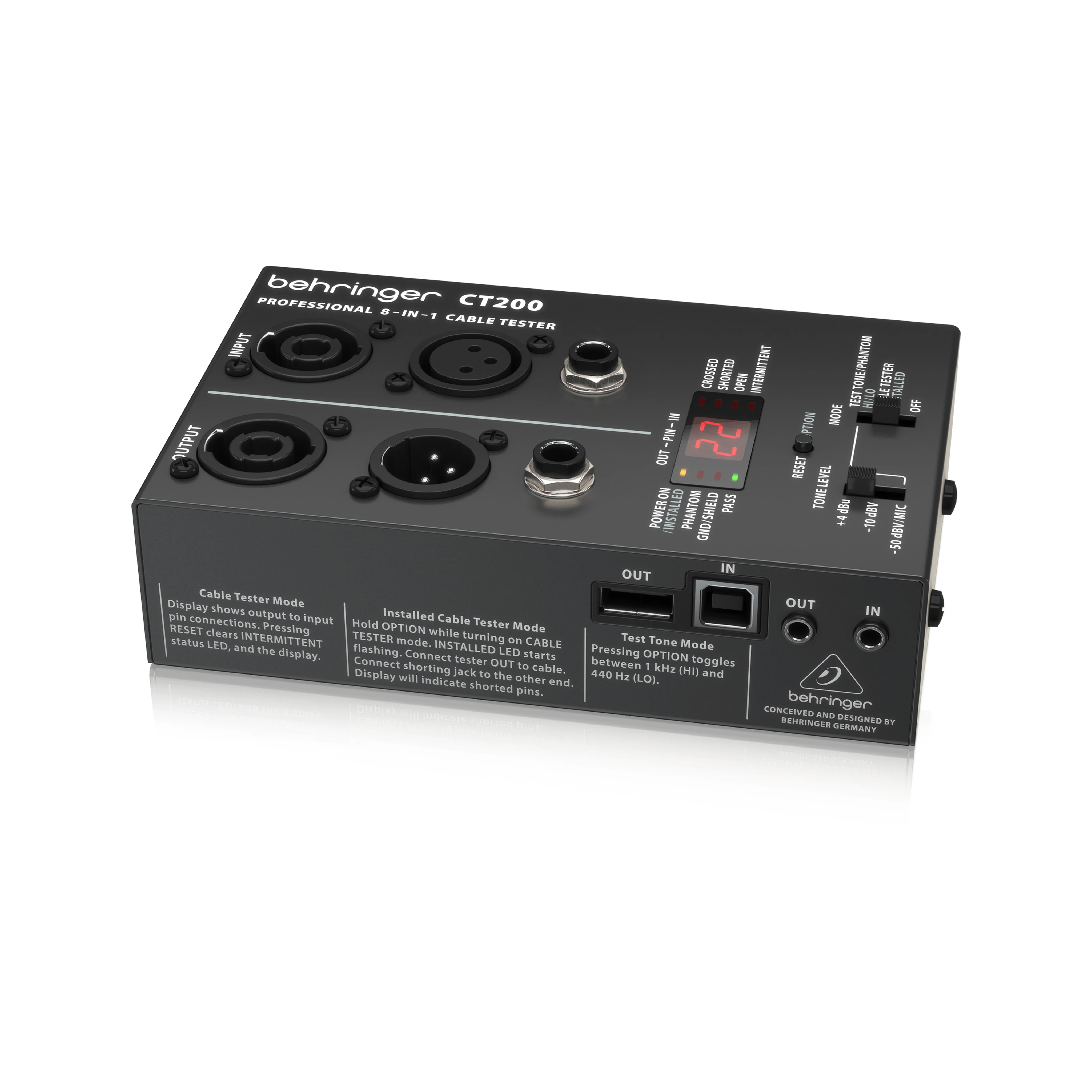 Behringer CT200 8-in-1 Cable Tester - Image 2
