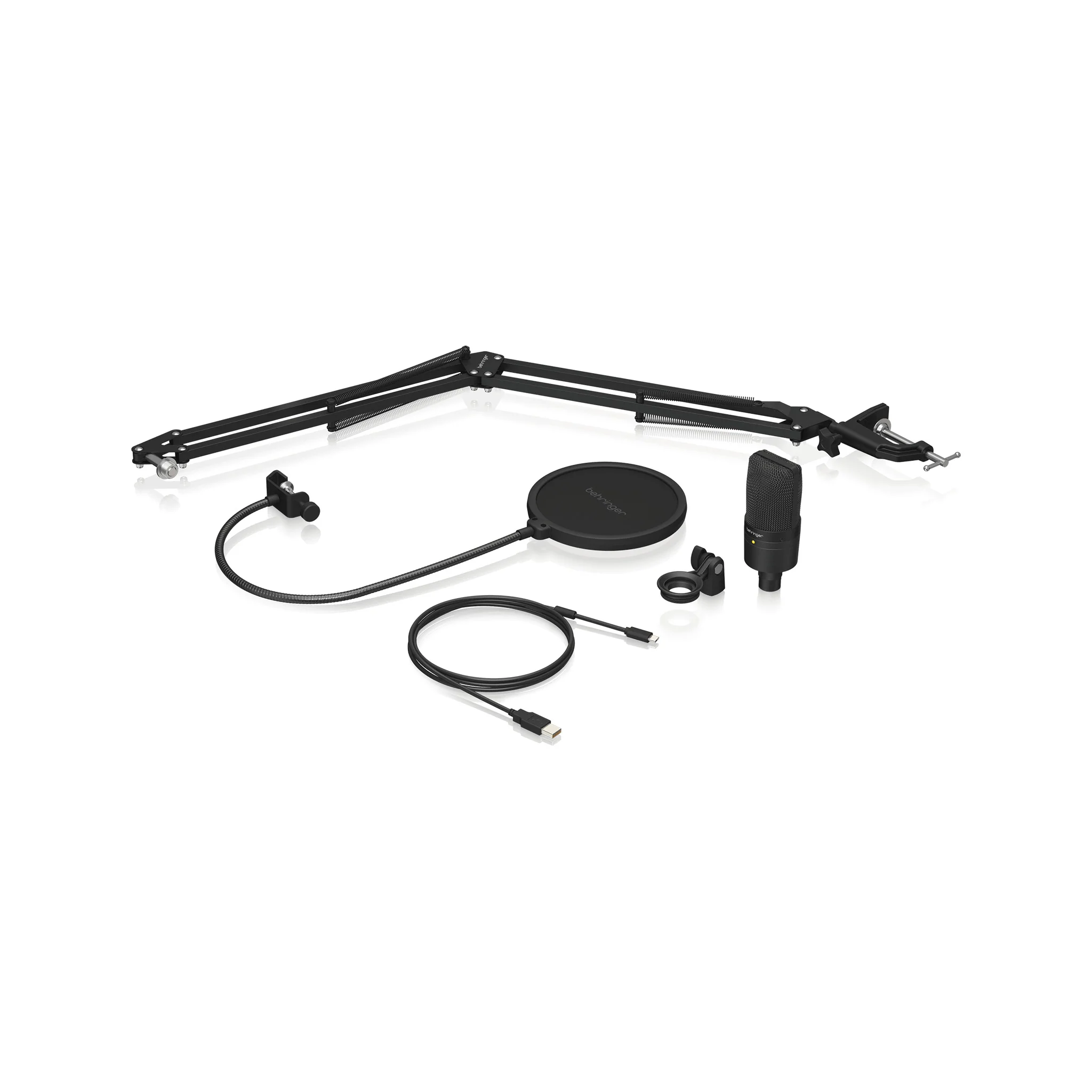 Behringer D3 PODCAST BUNDLE Professional USB Podcast Microphone with Boom Arm and Pop Filter - Image 6