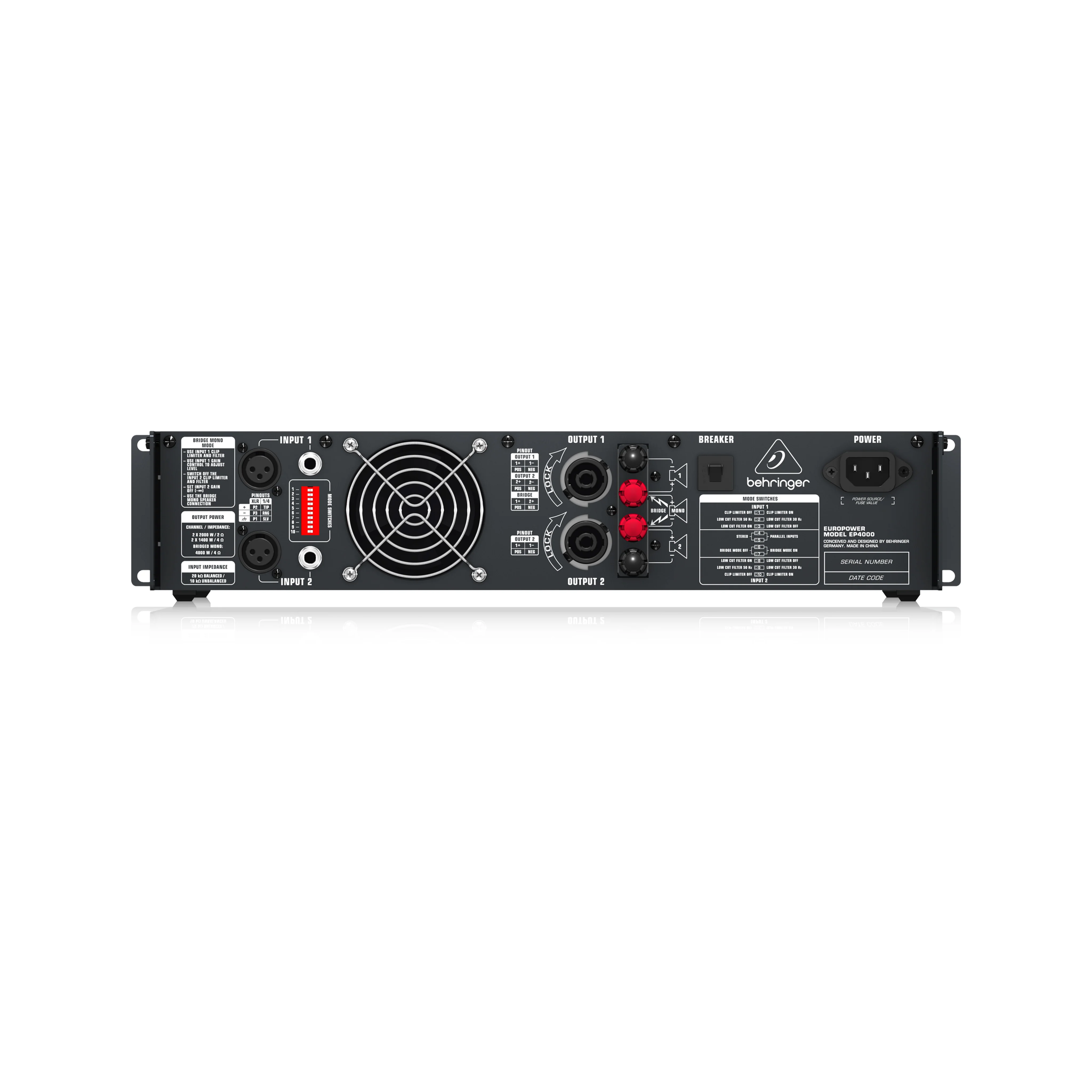 Behringer Europower EP4000 Power Amplifier - Image 4