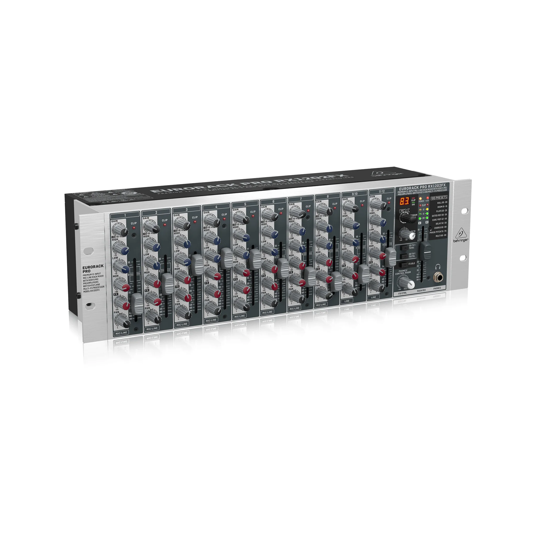 Behringer Eurorack Pro RX1202FX Rackmount Mixer with Effects - Image 2
