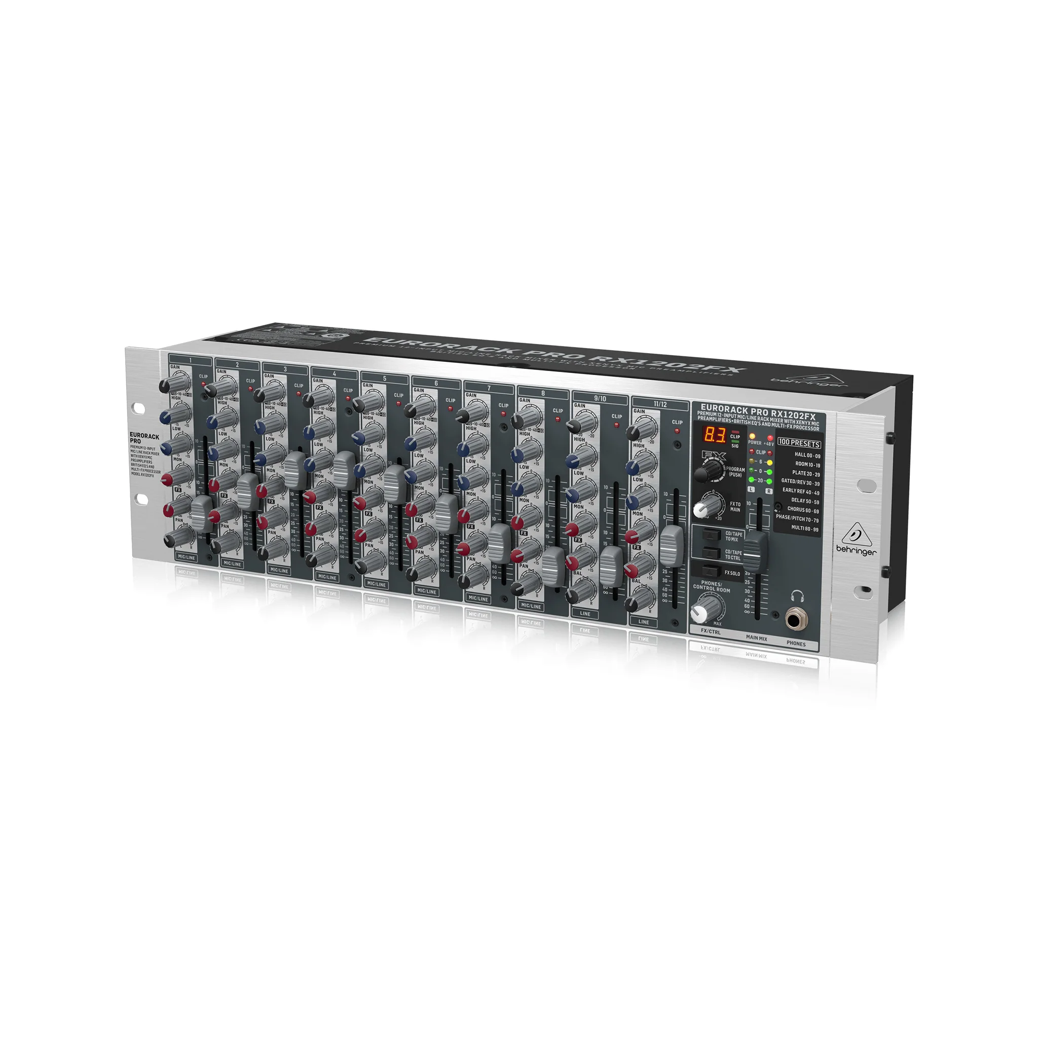 Behringer Eurorack Pro RX1202FX Rackmount Mixer with Effects - Image 3