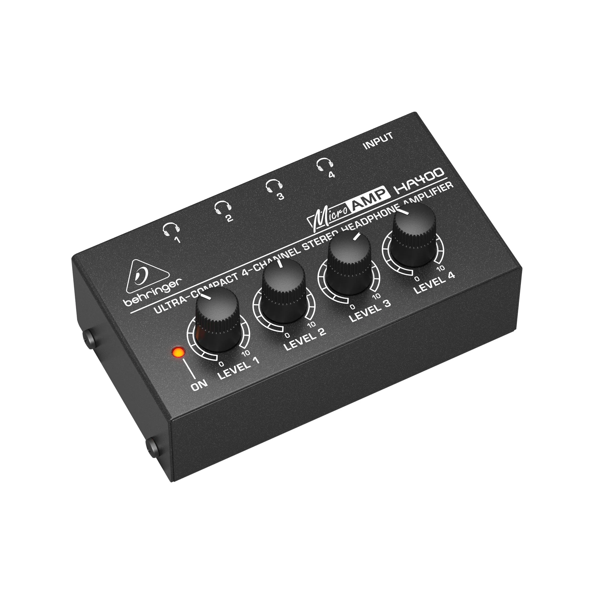 Behringer HA400 Microamp Ultra-Compact 4-Channel Stereo Headphones Amplifier, UK Plug - Image 3