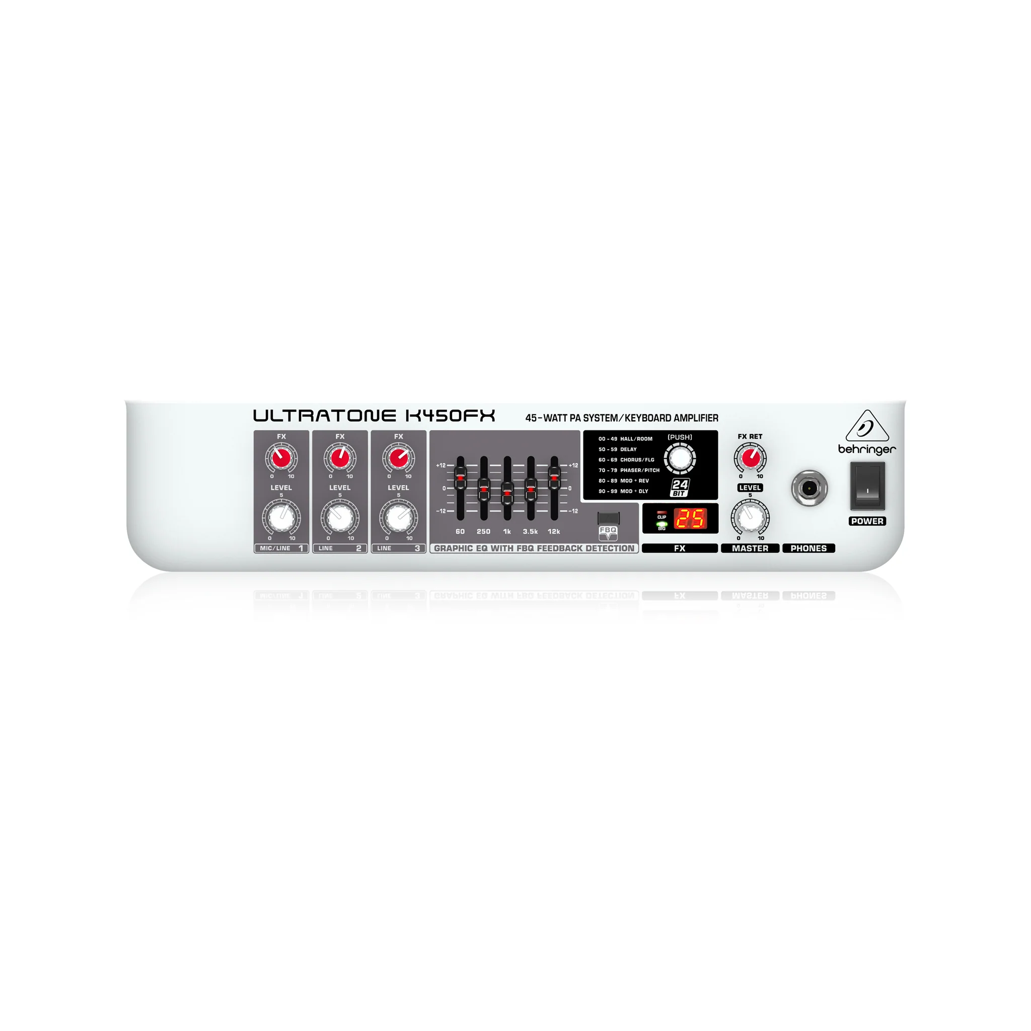 Behringer K450FX Ultratone 45W 3-Channel PA System & Keyboard Amplifier - Image 5