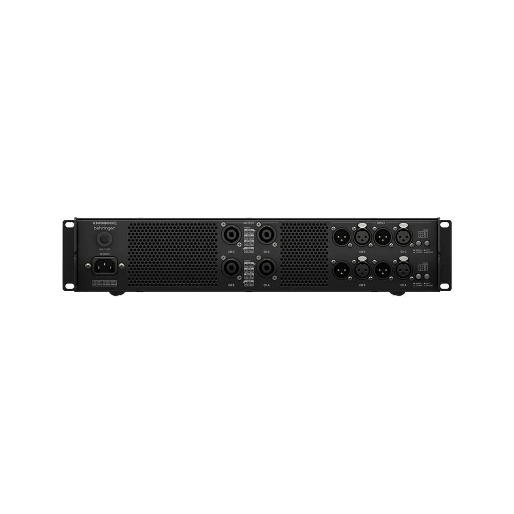 Behringer KM3600Q Professional 3600W 4-Channel Power Amplifier w/ATR Technology, UK Plug - Image 5