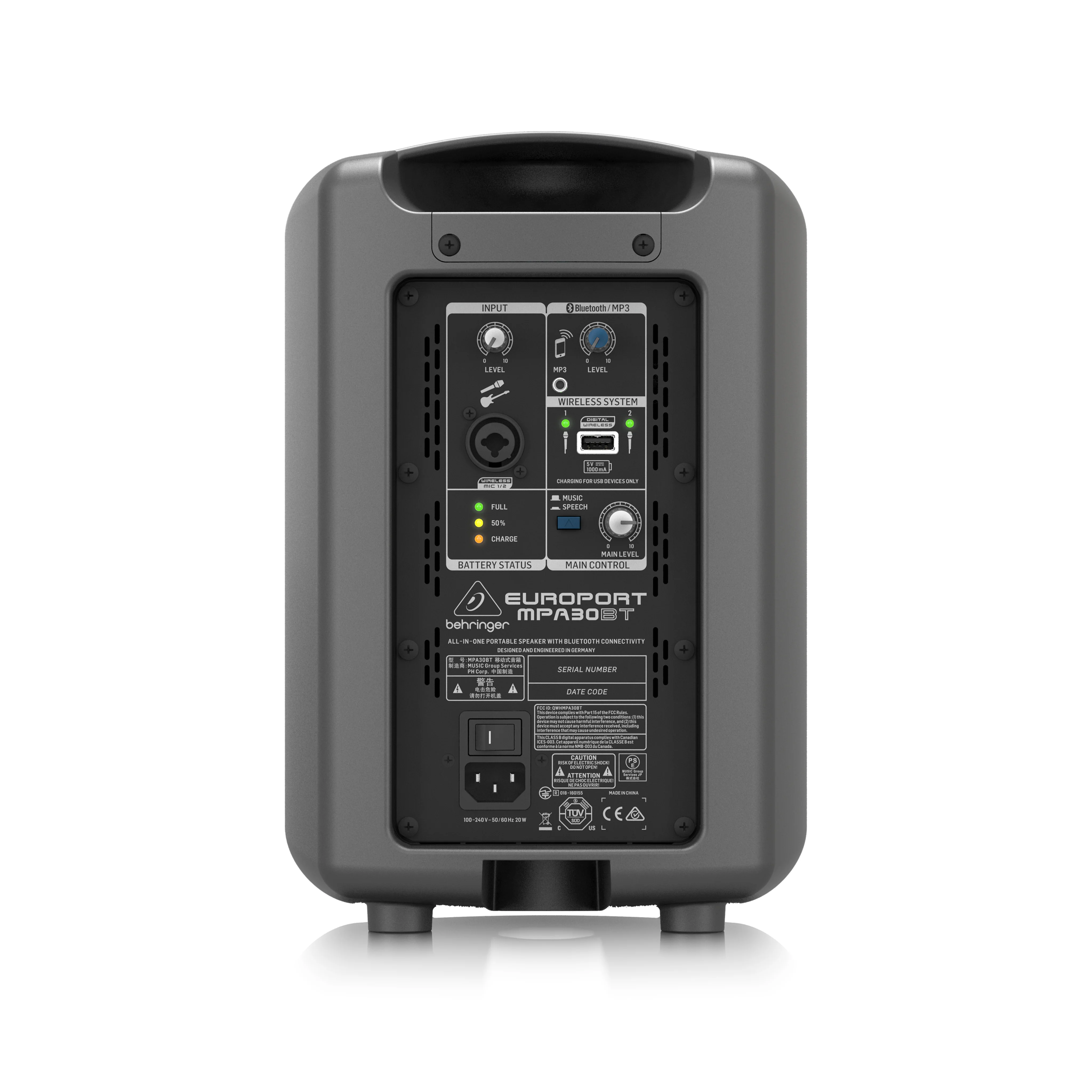 Behringer ll-in-One Portable 30-Watt Speaker with Bluetooth* Connectivity and Battery Operation - Image 4