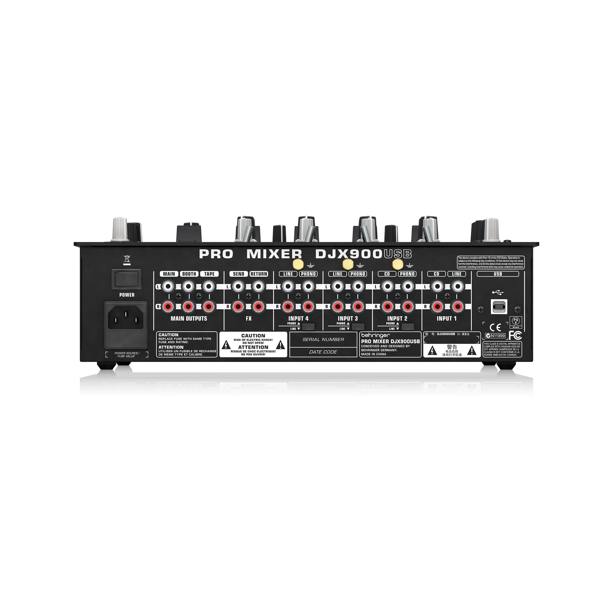 Behringer Pro Mixer DJX900USB 4-channel DJ Mixer - Image 5