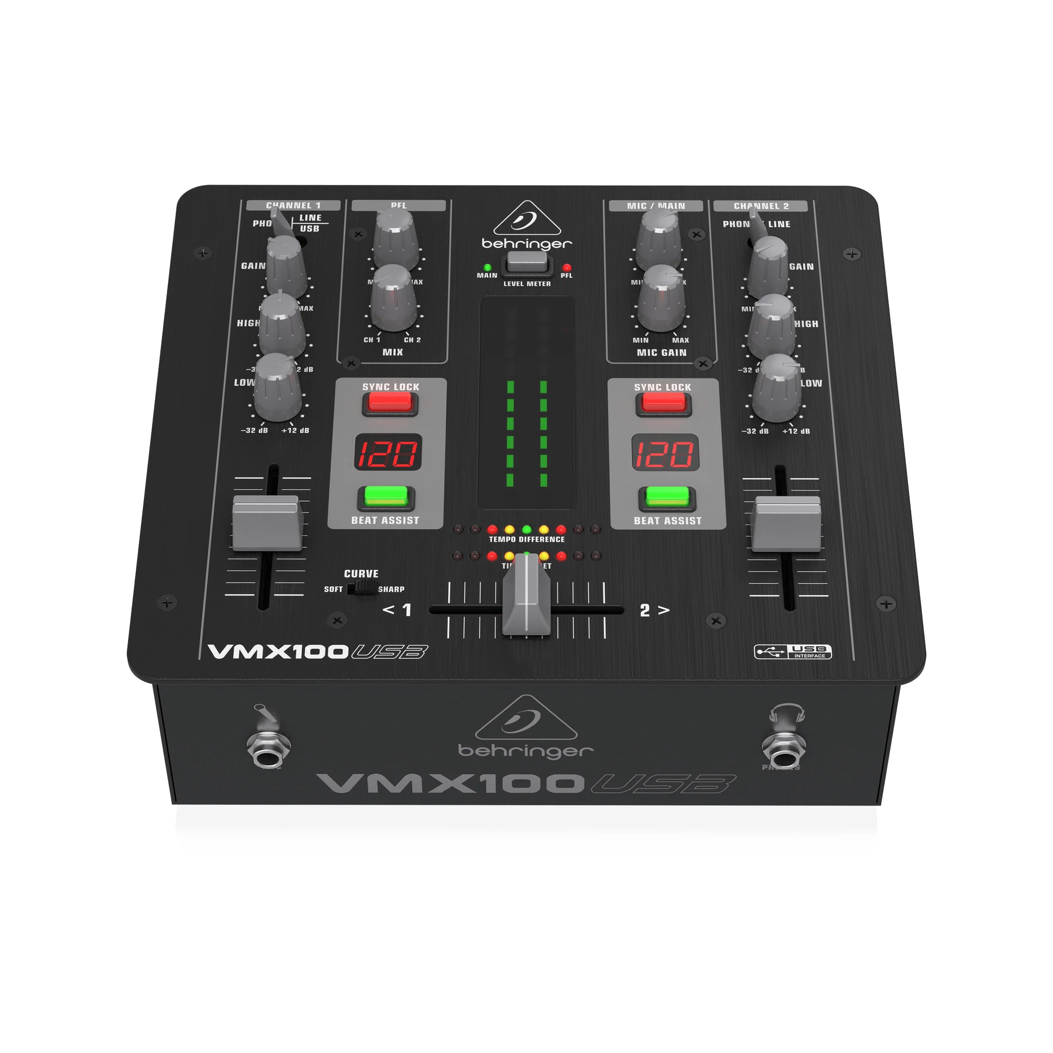 Behringer Pro Mixer VMX100USB 2-channel DJ Mixer - Image 2