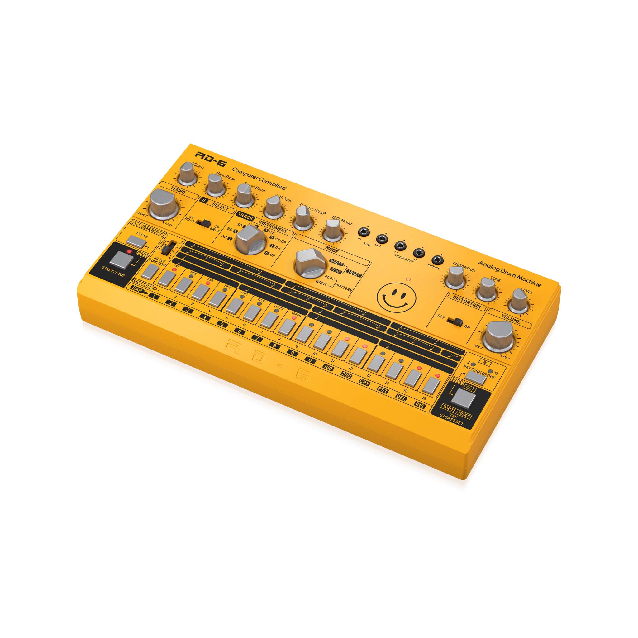 Behringer RD-6-AM Analog Drum Machine - Yellow - Image 4
