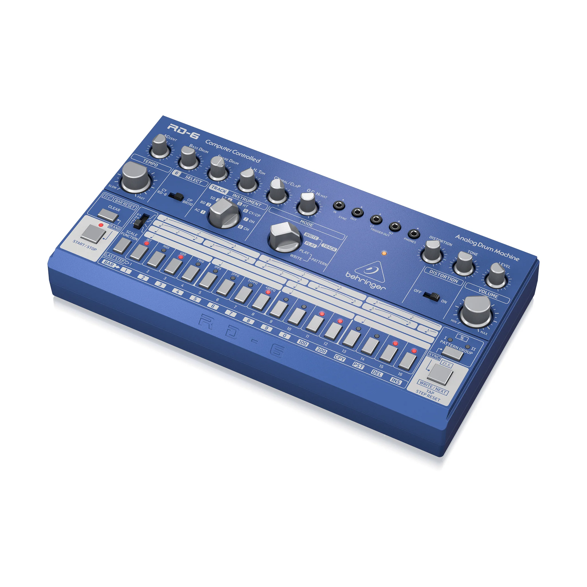Behringer RD-6-BU Analog Drum Machine, Blue - Image 4