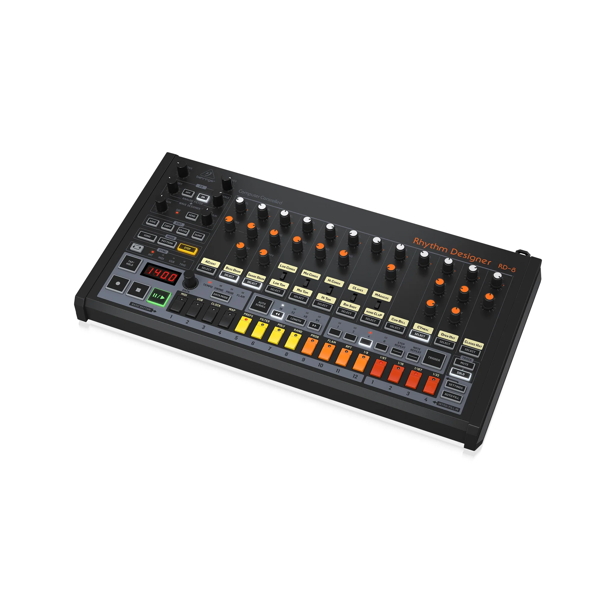 Behringer Rhythm Designer RD-8 MKII Analog Drum Machine - Image 4