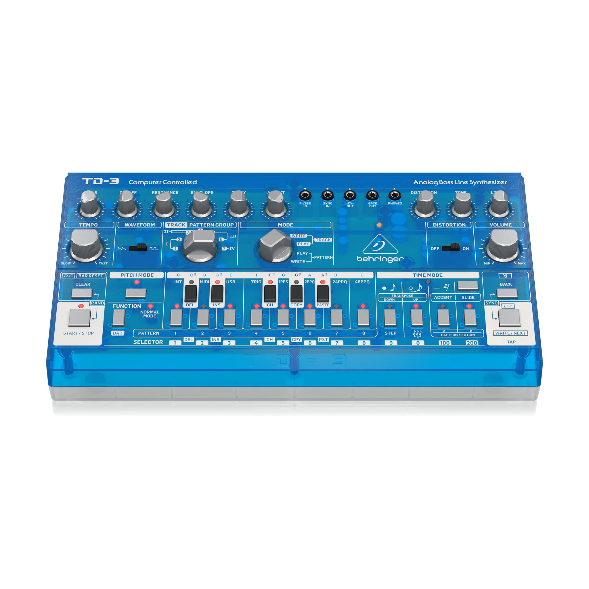 Behringer TD-3-BB Analog Bass Line Synthesizer, Baby Blue - Image 2