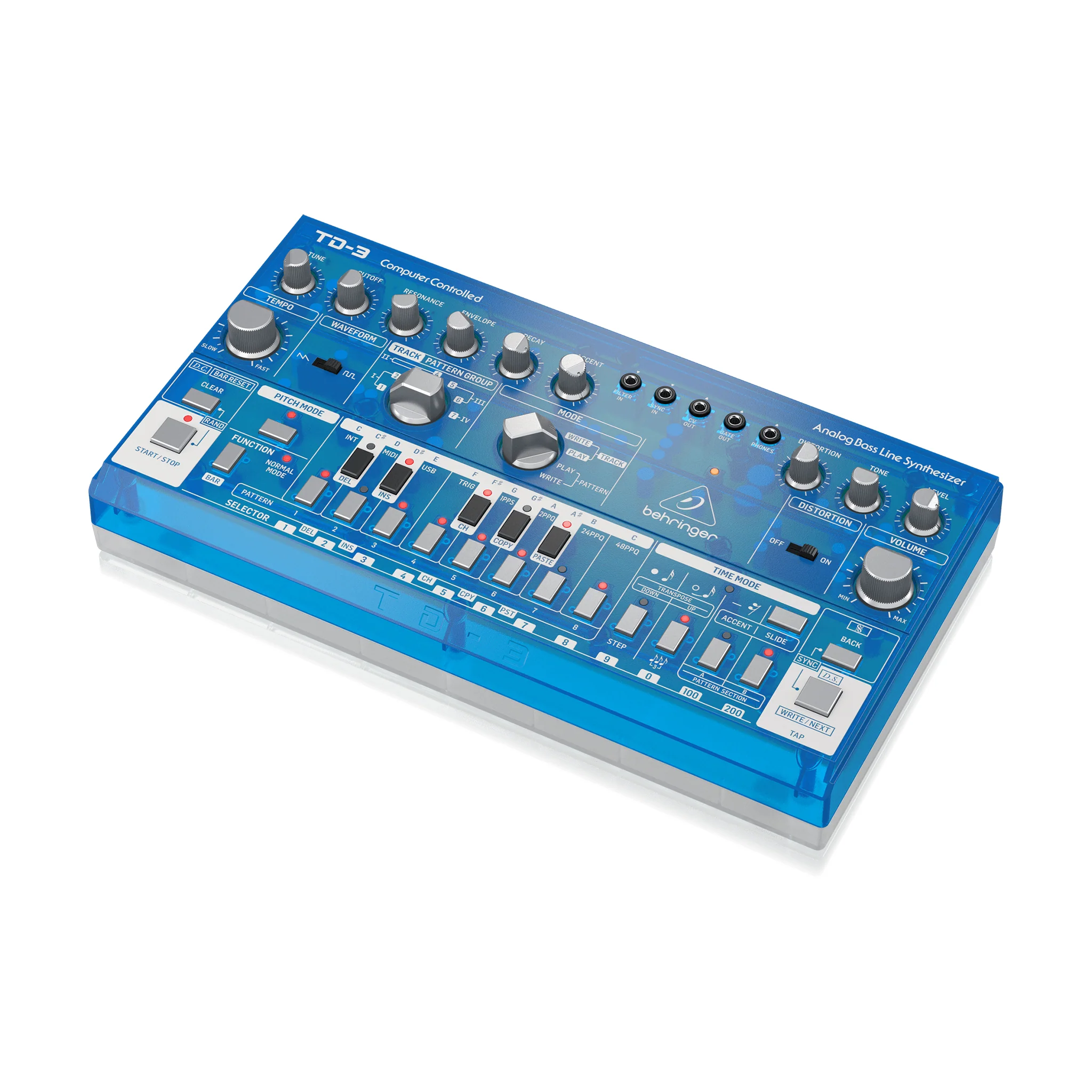 Behringer TD-3-BB Analog Bass Line Synthesizer, Baby Blue - Image 4