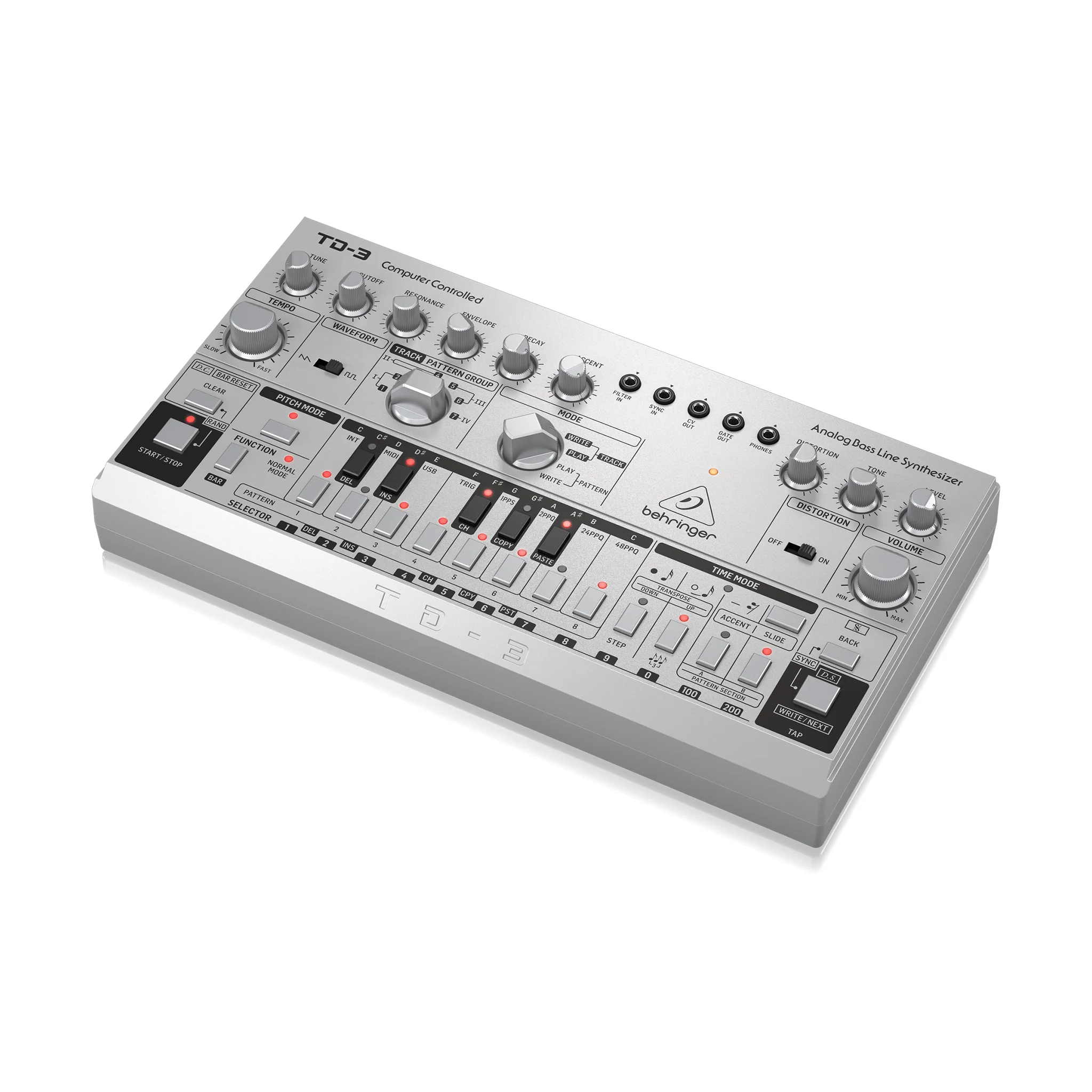 Behringer TD-3-SR Analog Bass Line Synthesizer, Silver - Image 4