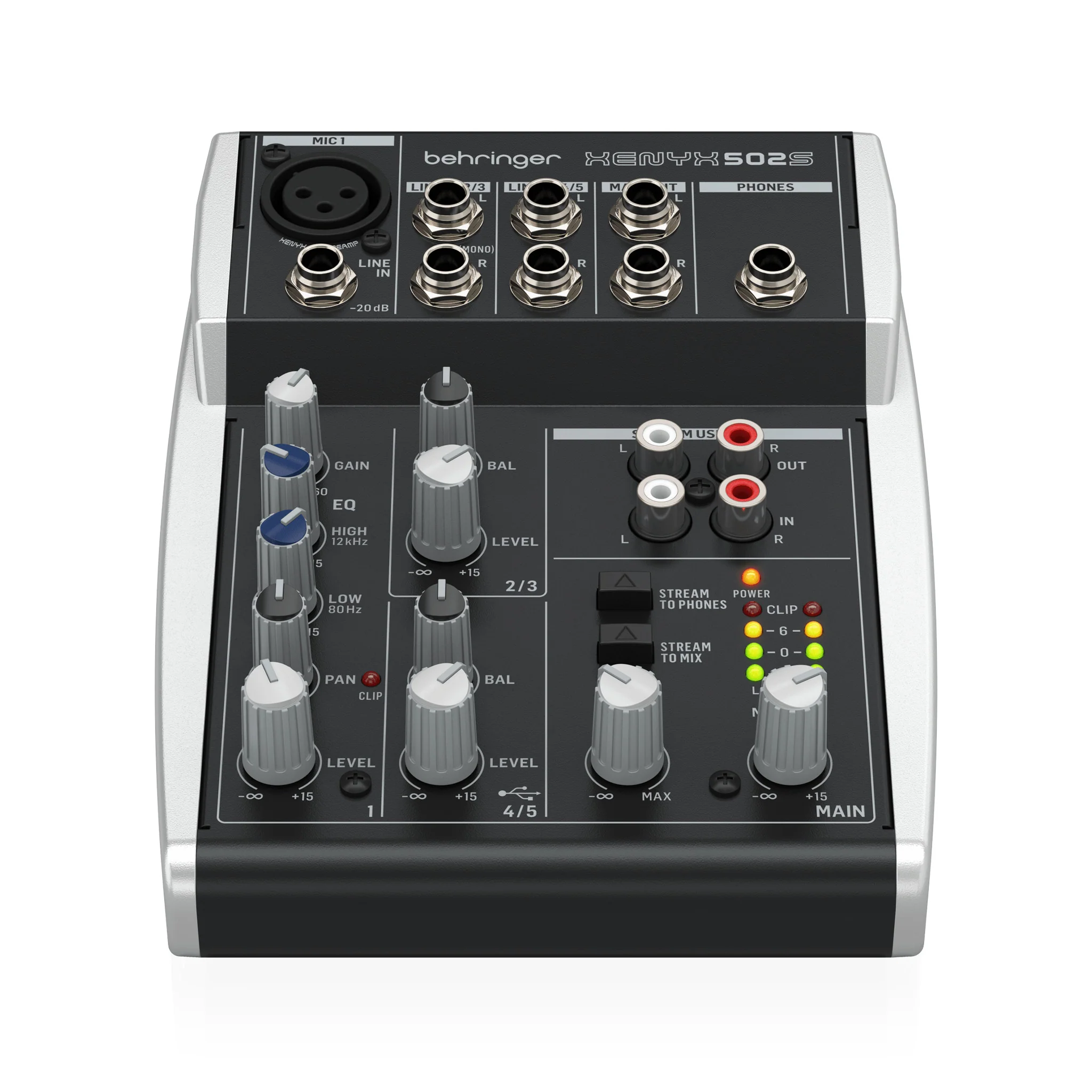 Behringer XENYX 502S Premium Analog 5-Input Mixer with USB Streaming Interface - Image 2