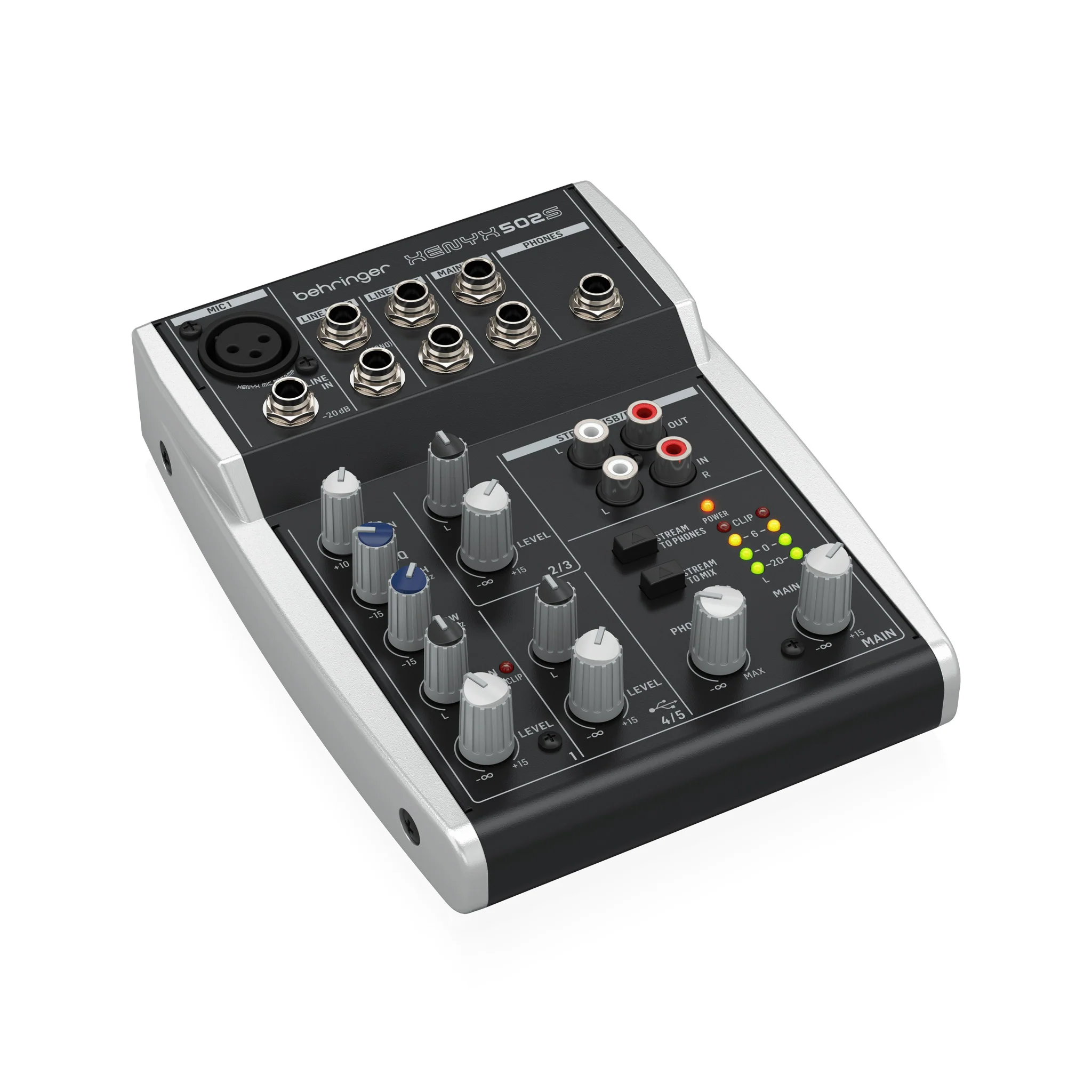 Behringer XENYX 502S Premium Analog 5-Input Mixer with USB Streaming Interface - Image 3