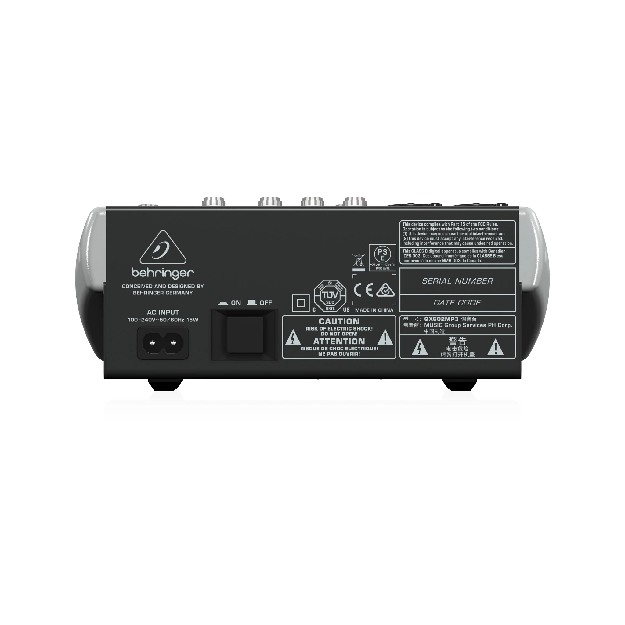 Behringer Xenyx QX602MP3 6-Channel Mixer w/ USB and Effects - Image 4