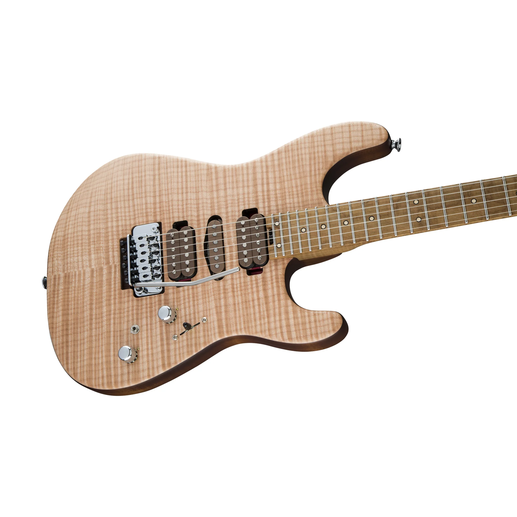 Charvel Guthrie Govan Signature HSH Flame Maple Electric Guitar, Caramelized Flame Maple FB, Natural - Image 5