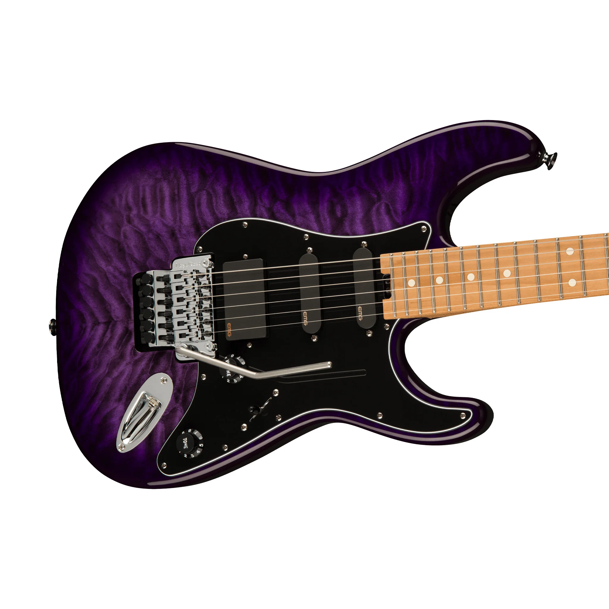 Charvel Marco Sfogli Signature Pro-Mod So-Cal Style 1 HSS FR Guitar, Transparent Purple Burst - Image 5