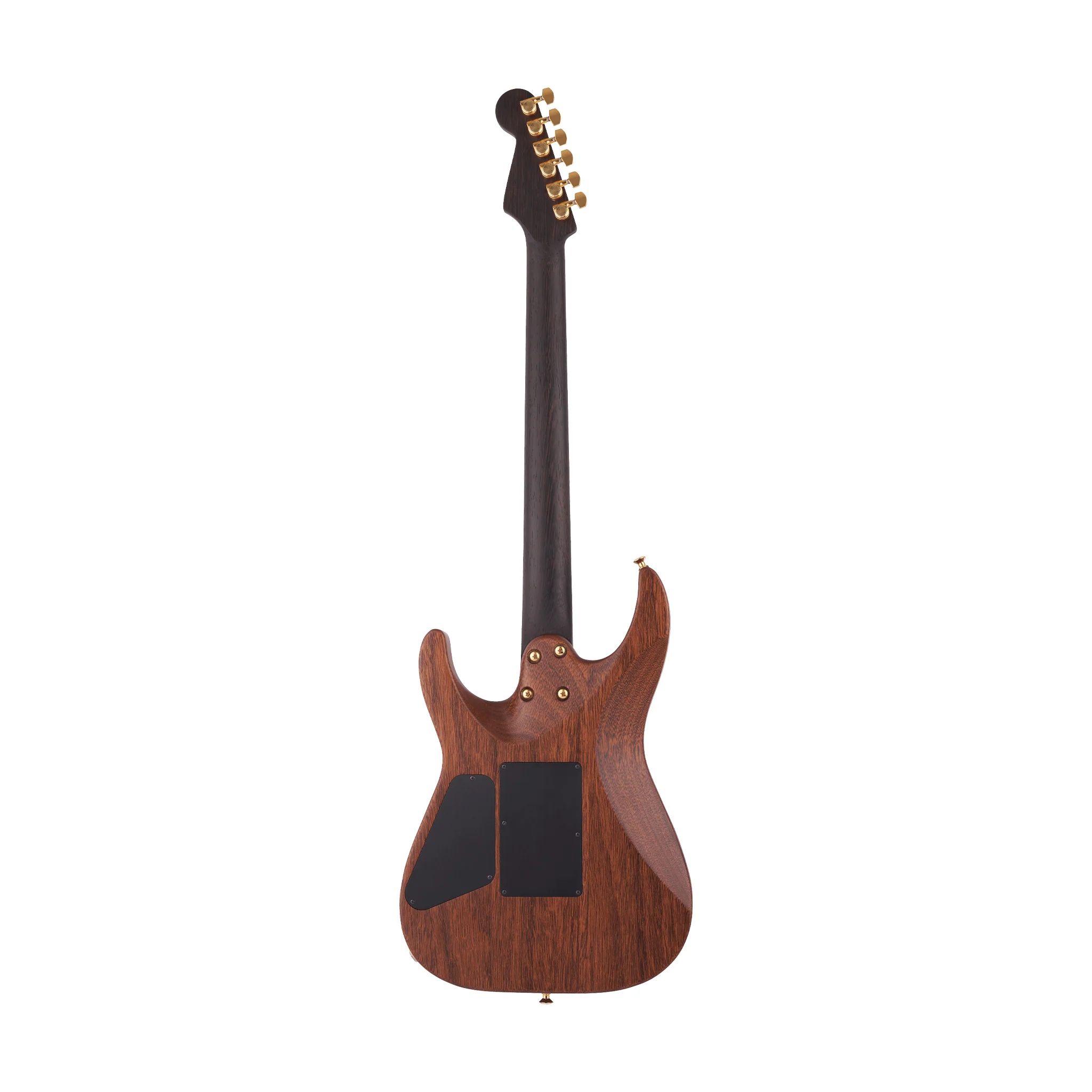 Charvel MJ DK24 HSH 2PT Mahogany w/ Figured Walnut Electric Guitar, Streaky Ebony FB, Natural - Image 2