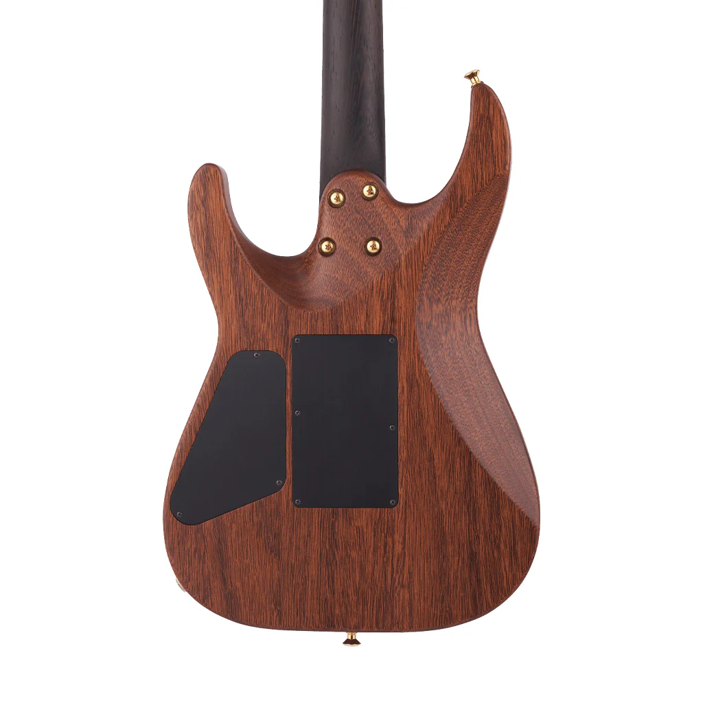 Charvel MJ DK24 HSH 2PT Mahogany w/ Figured Walnut Electric Guitar, Streaky Ebony FB, Natural - Image 4