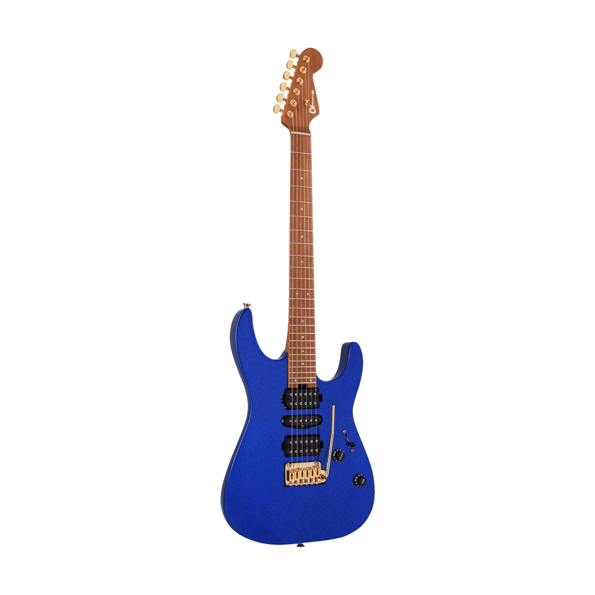 Charvel Pro-Mod DK24 HSH Electric Guitar, Caramelized Maple FB, Mystic Blue (B-Stock) - Image 3
