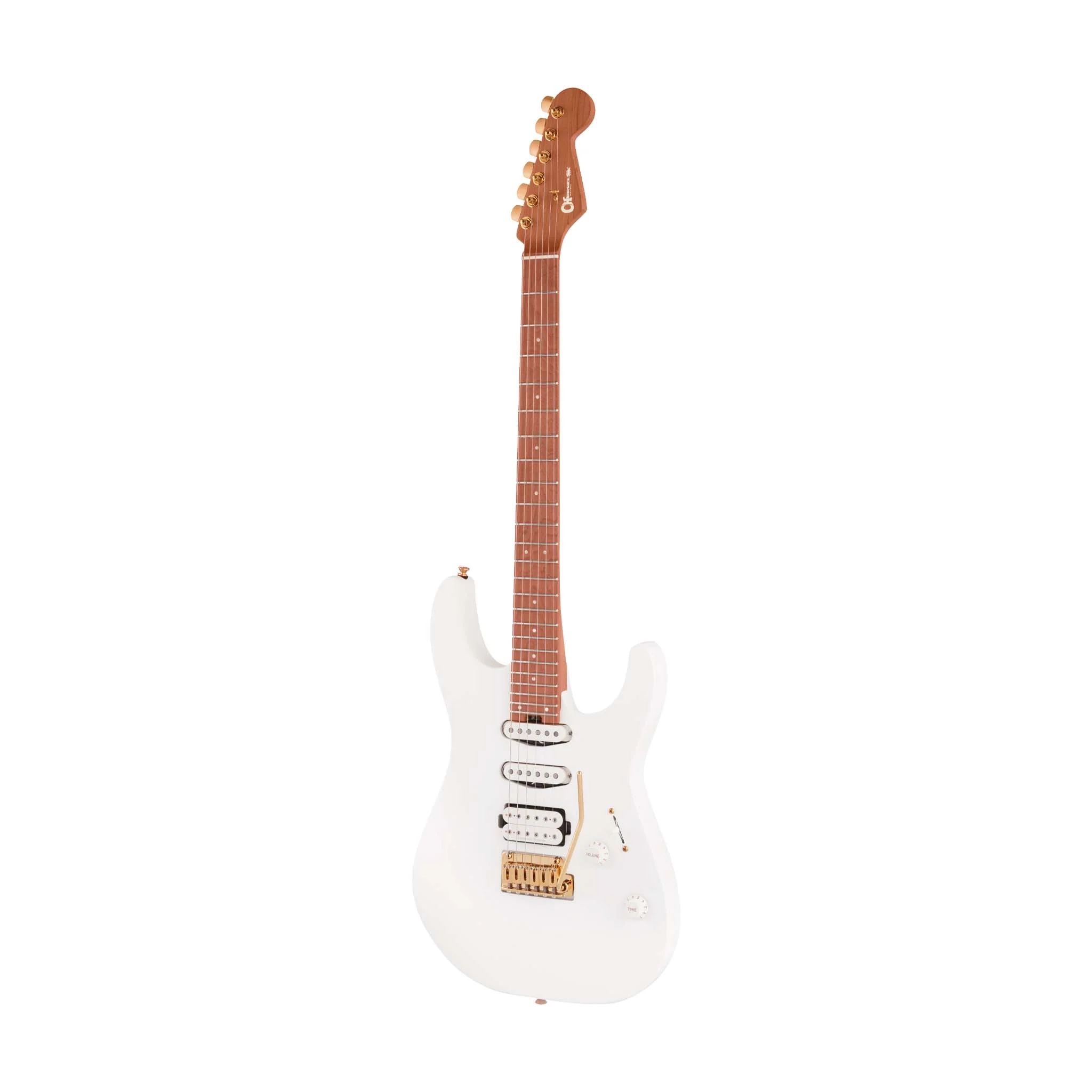 Charvel Pro-Mod DK24 HSS 2PT Electric Guitar, Caramelized Maple FB, Snow White - Image 2