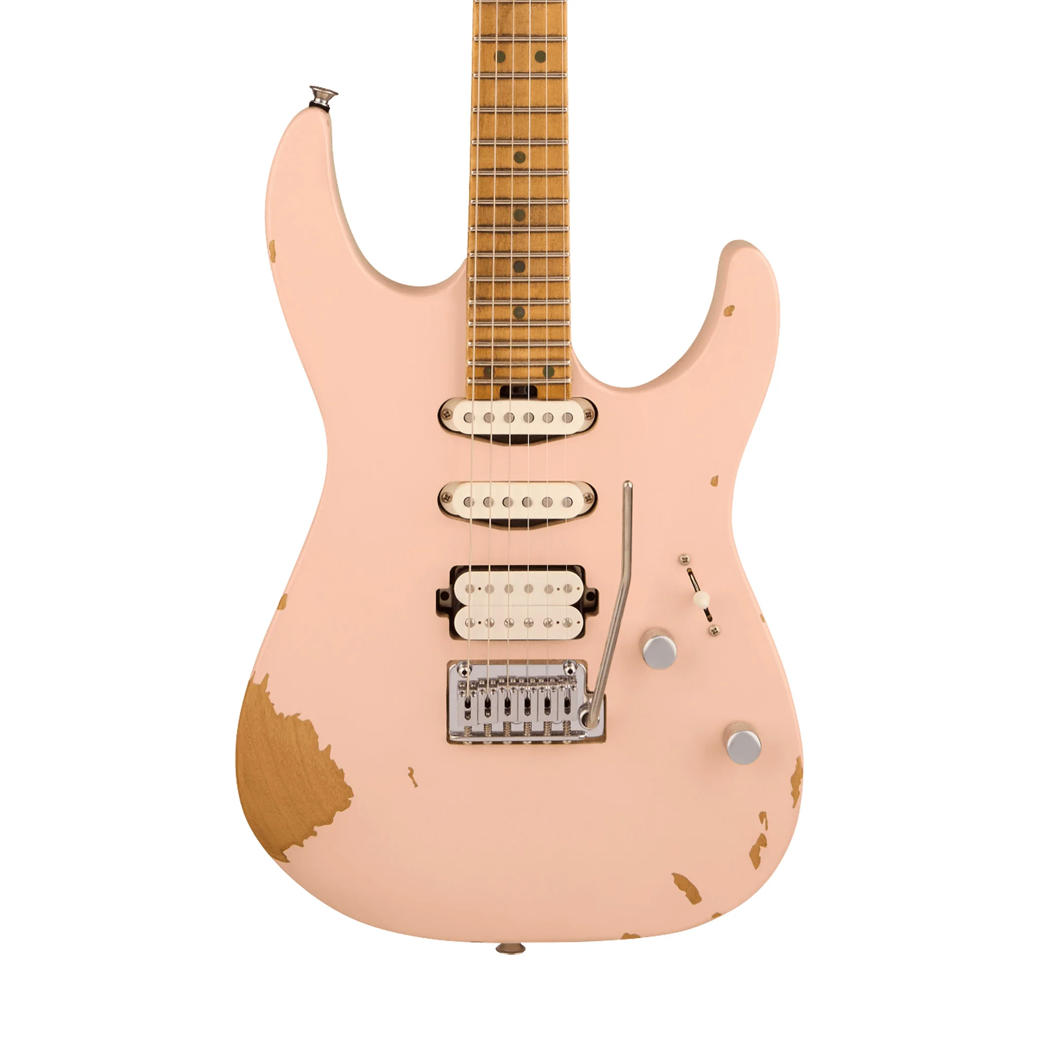 Charvel Pro-Mod DK24 Rick Graham Signature 2PT CM MPL Electric Guitar, Worn Shell Pink - Image 3