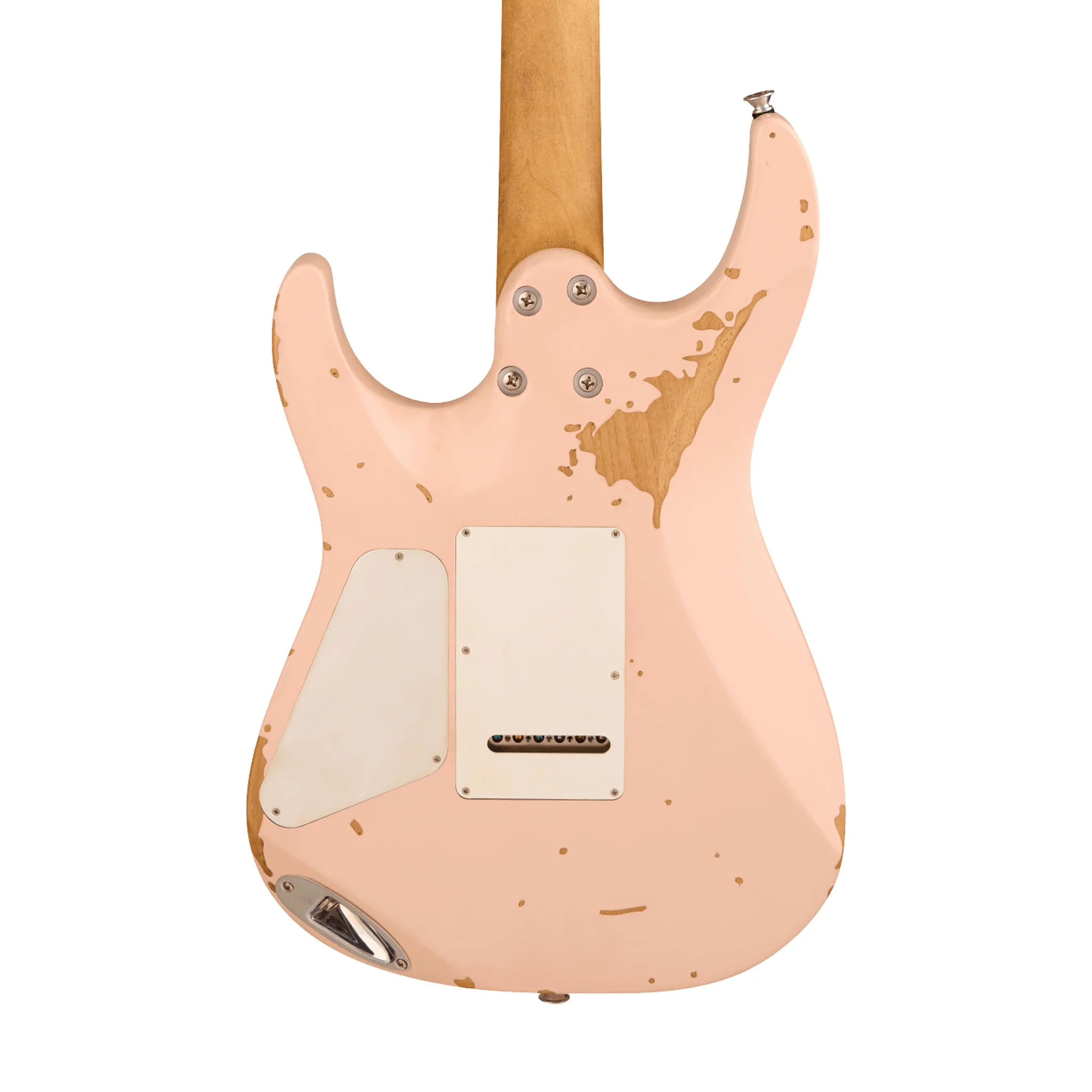 Charvel Pro-Mod DK24 Rick Graham Signature 2PT CM MPL Electric Guitar, Worn Shell Pink - Image 4