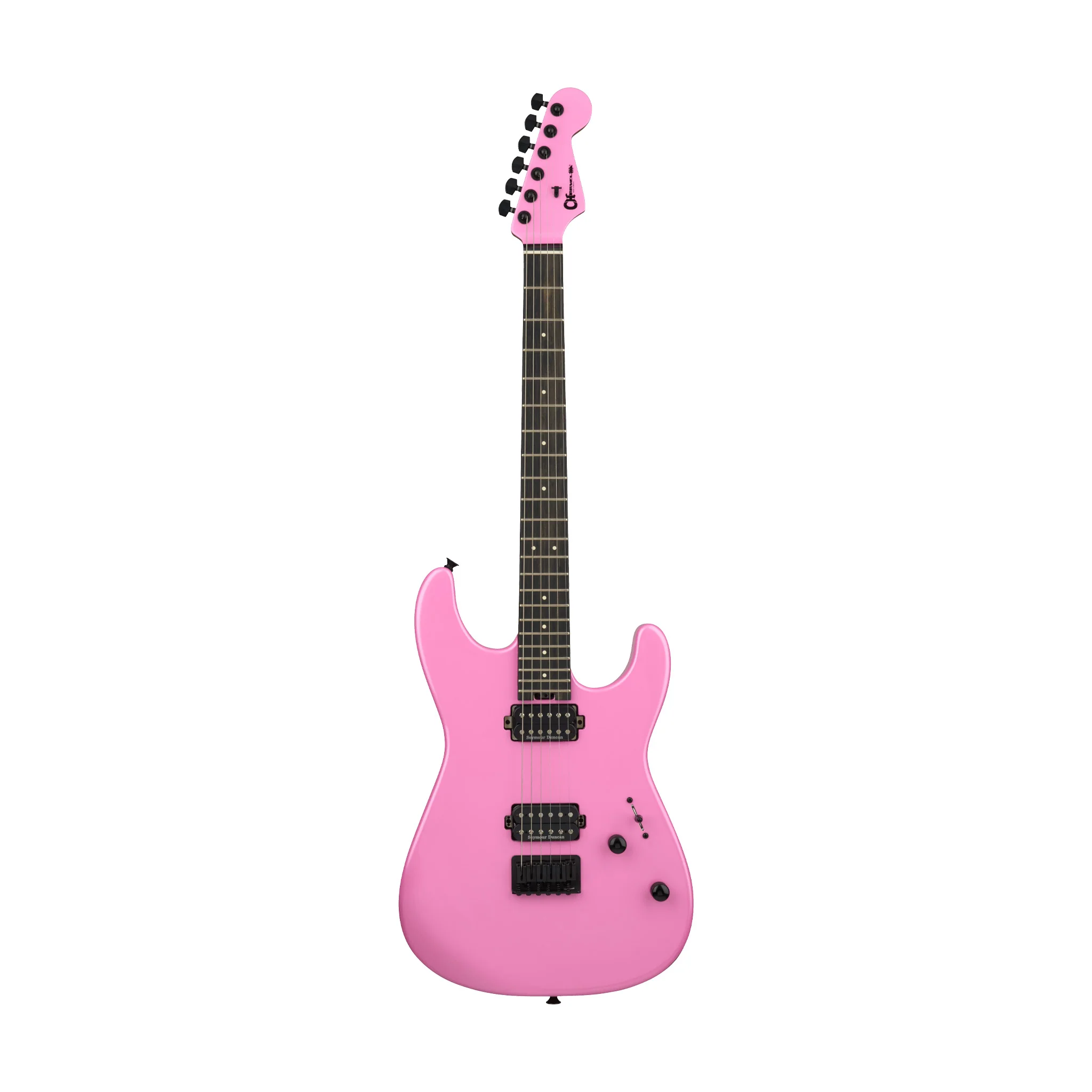 Charvel Pro Mod Plus San Dimas SD1 HH HT Electric Guitar, Ebony FB, Platinum Pink
