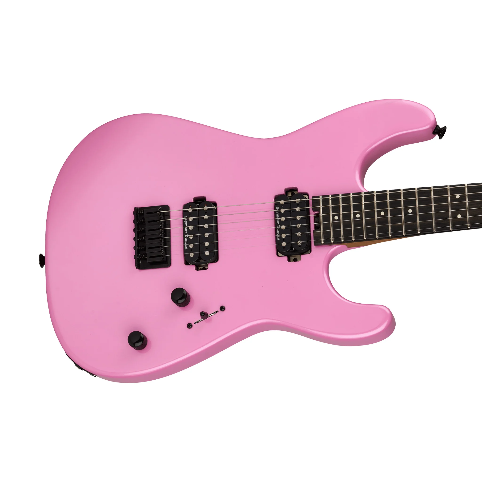Charvel Pro Mod Plus San Dimas SD1 HH HT Electric Guitar, Ebony FB, Platinum Pink - Image 5