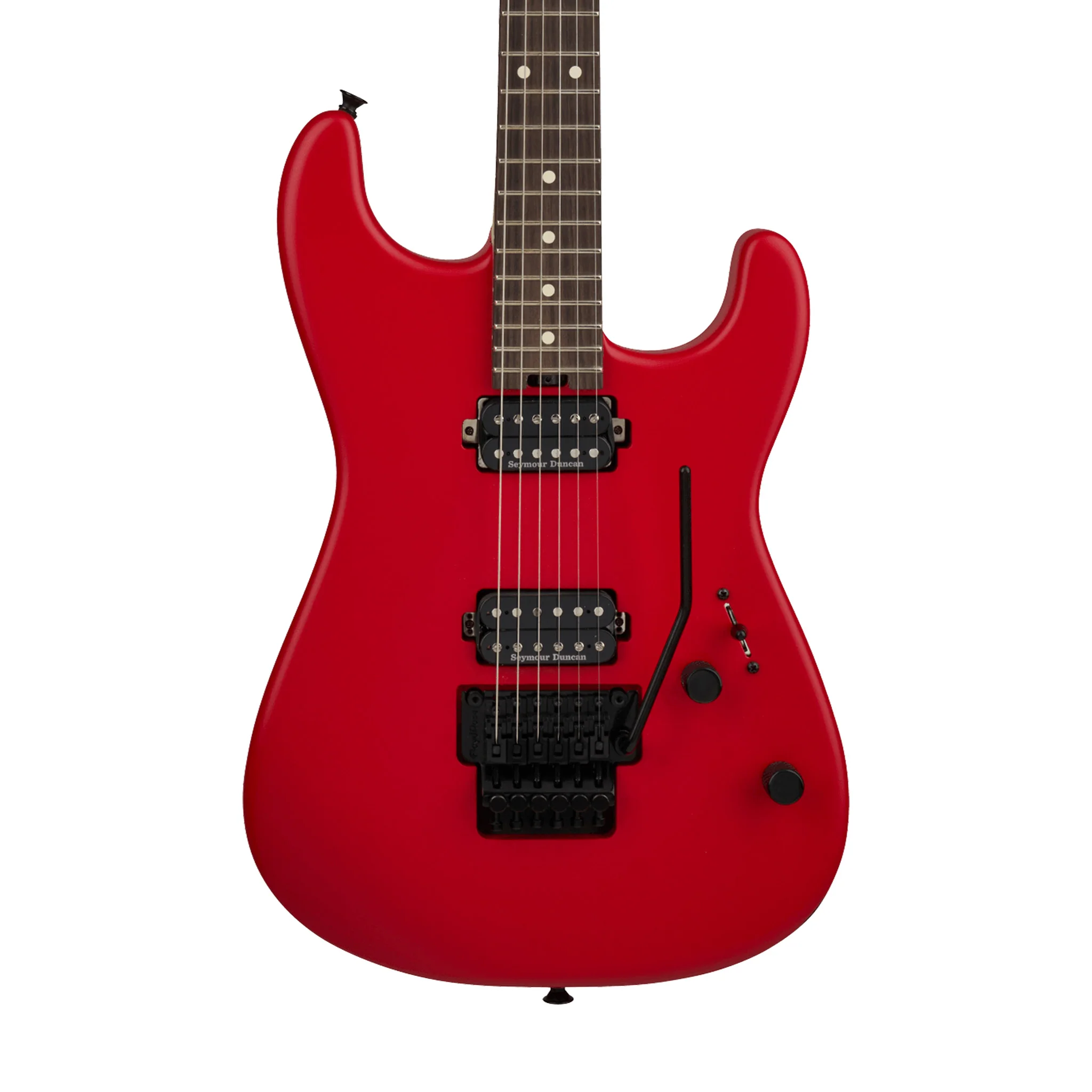 Charvel Pro Mod Plus San Dimas SD1 SRS HH FR Electric Guitar, RW FB, Satin Ferrari Red - Image 3