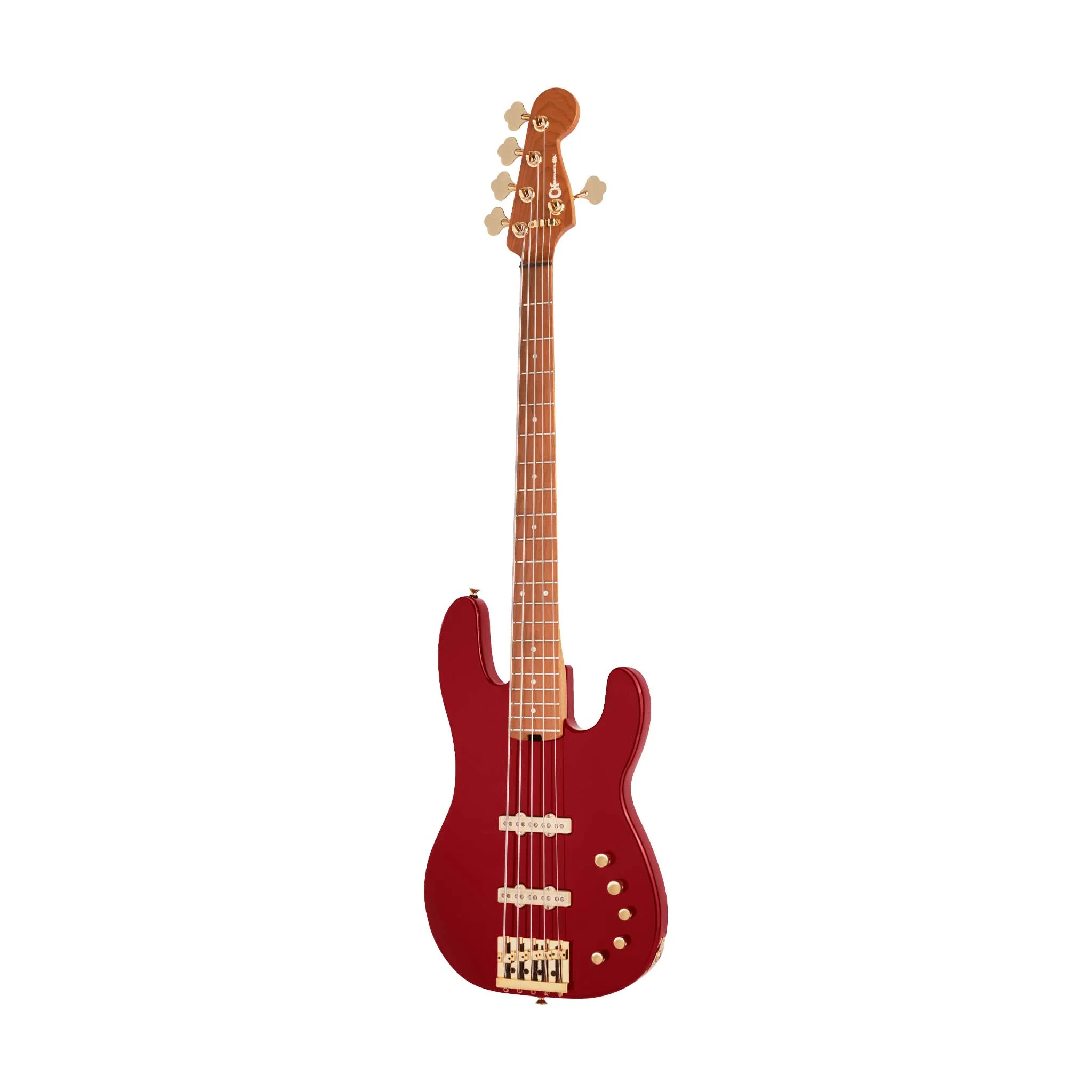 Charvel Pro-Mod San Dimas Bass JJ V Bass Guitar, Maple FB, Candy Apple Red - Image 3
